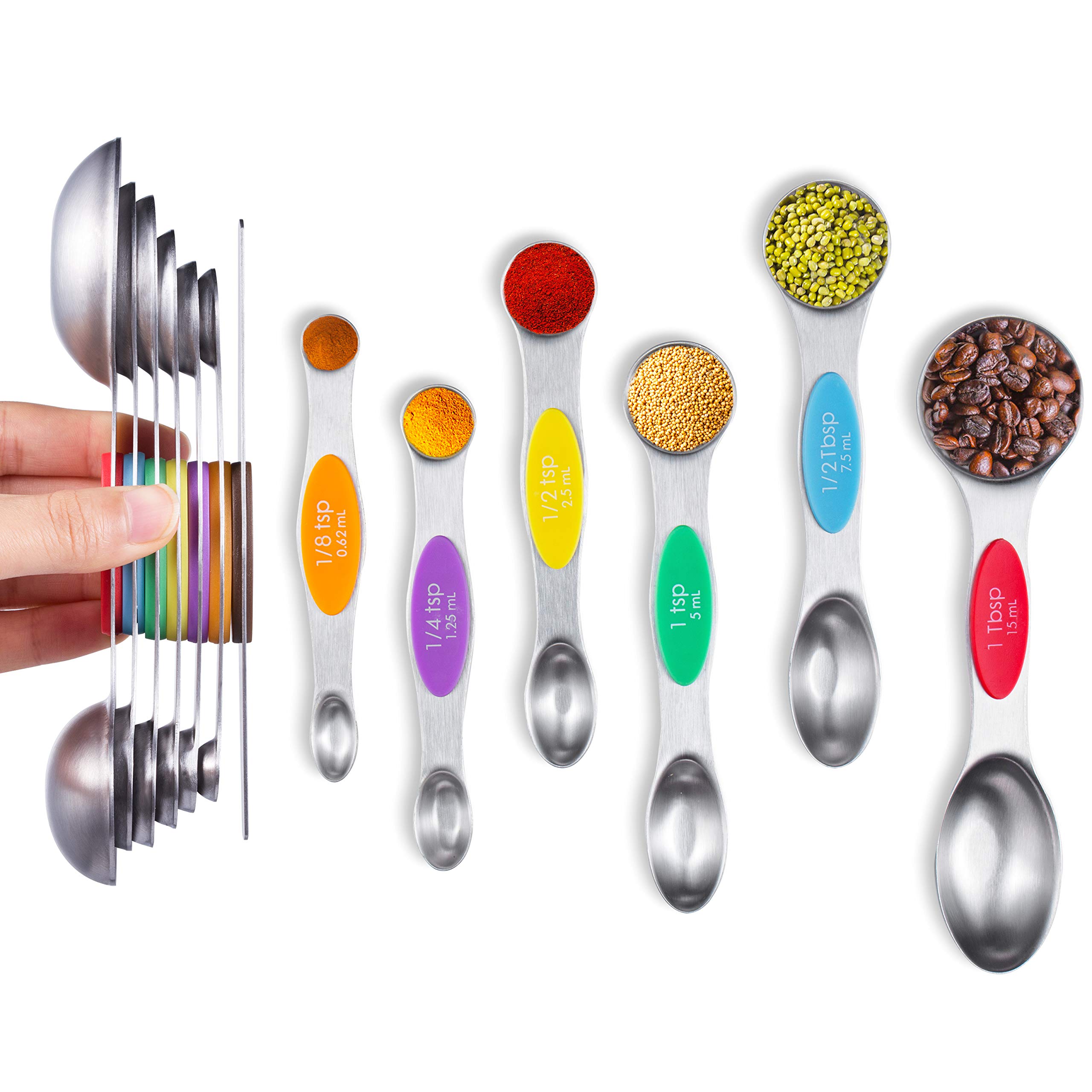 Buy Measuring Spoons, Kmeivol 7Pack Stainless Steel Double