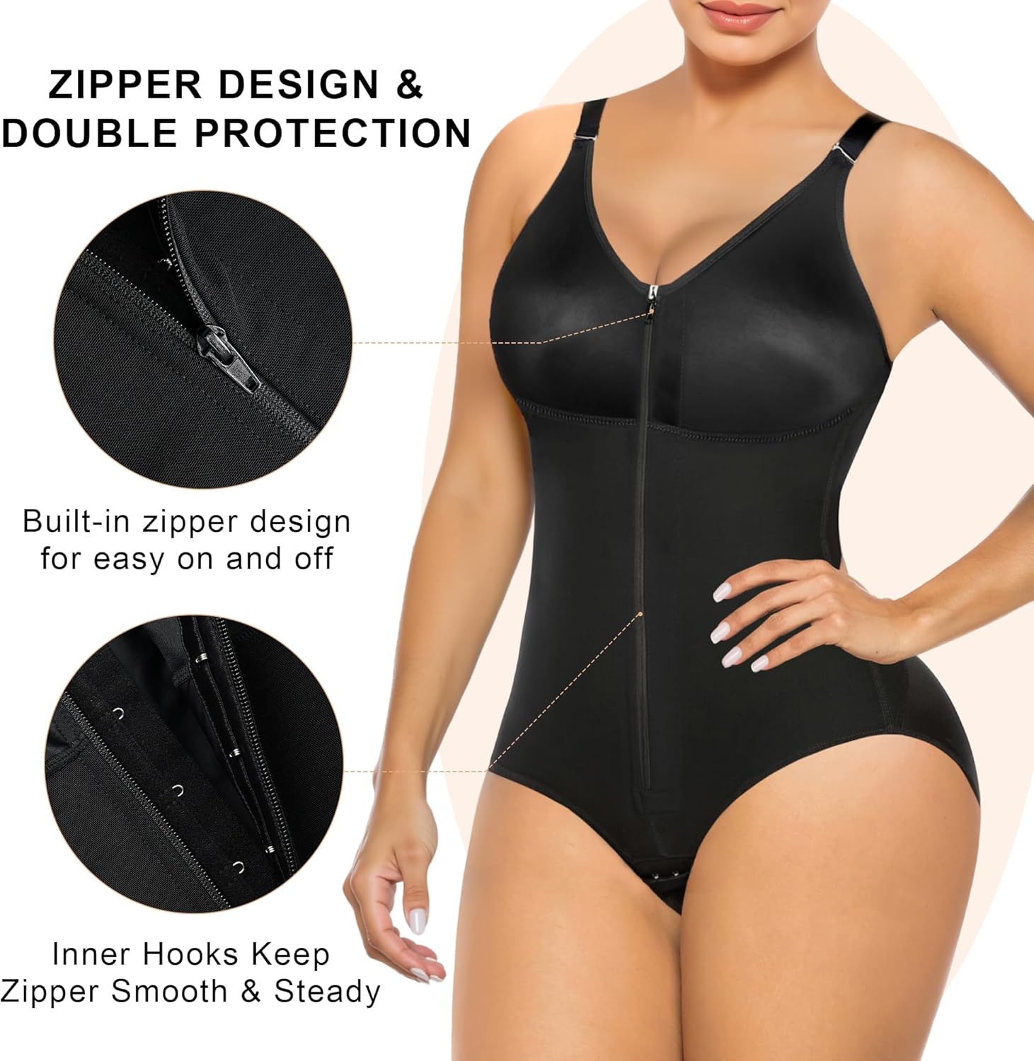 SHAPERX Women's Fajas Colombianas Tummy Control Shapewear Postpartum Body Shaper Girdles Compression Garment - Image 3