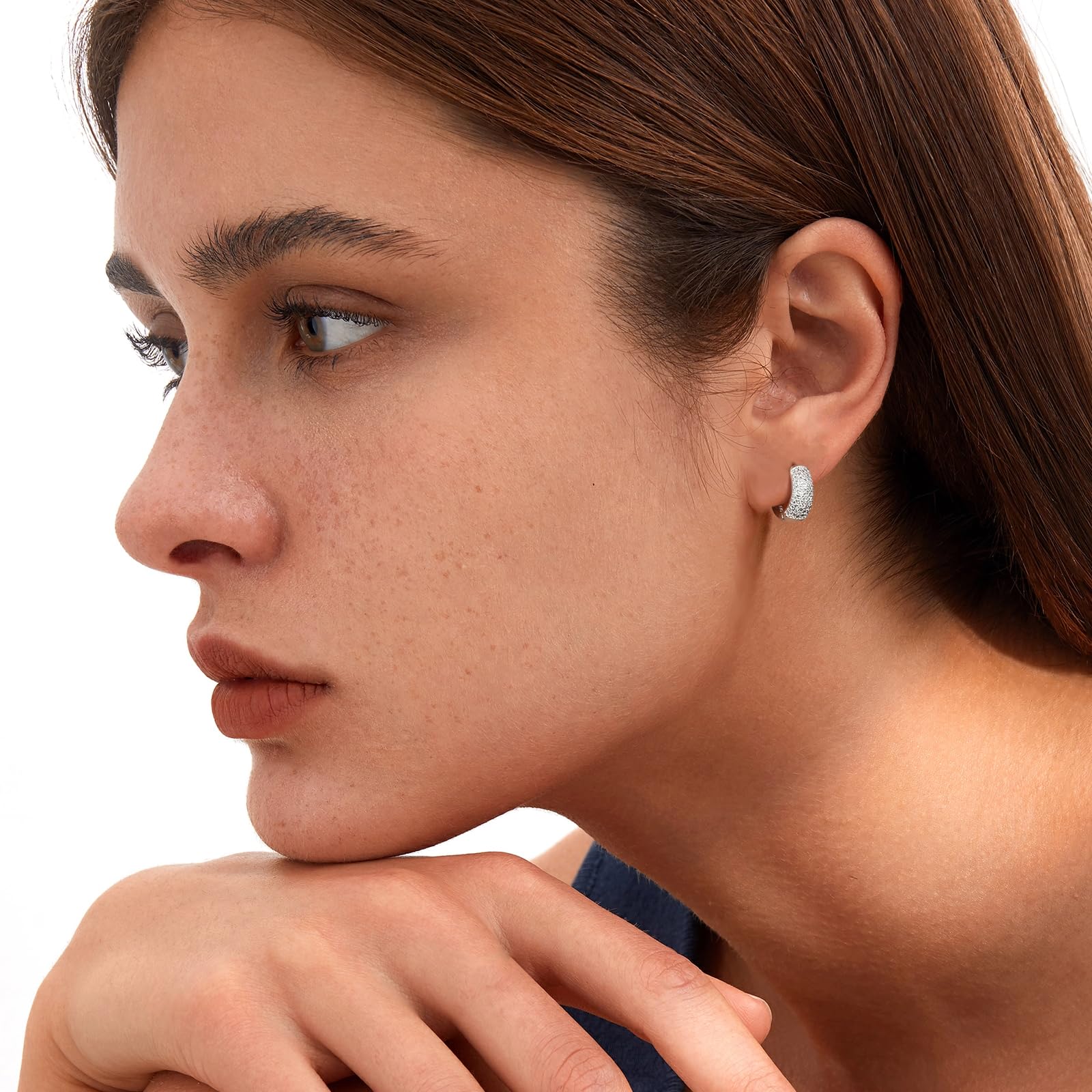 Orecchini Donna Cerchio Argento 925, Orecchini Donna Oro Oorecchini Cerchio Oro 18k Orecchini Uomo Cerchio Diamanti Orecchini Cuore Piccoli Earrings for Women Moda Gioielli Regali per Lei