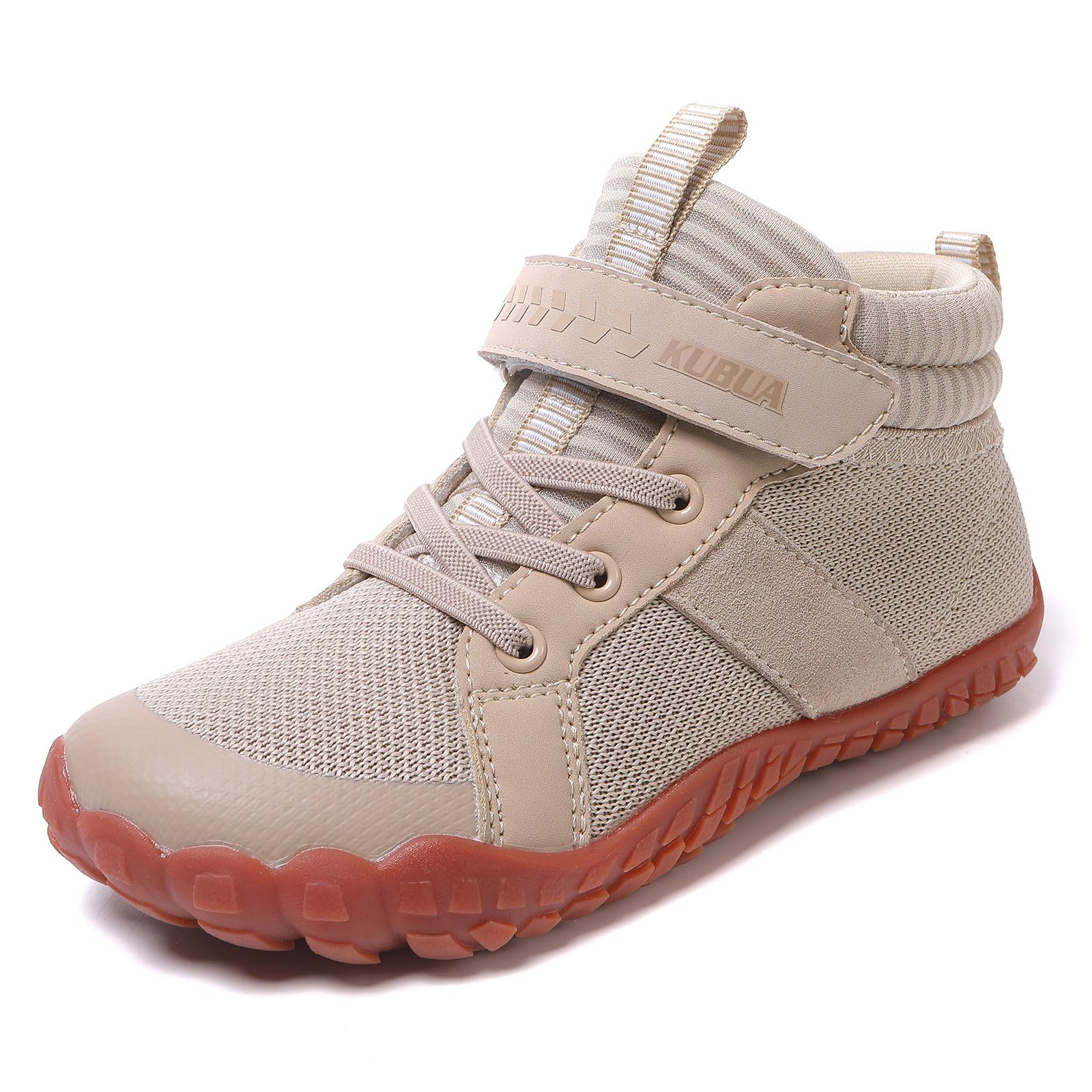 KUBUA Kids High Top Barefoot Shoes Boys Girls Minimalist Zero Drop Sneakers