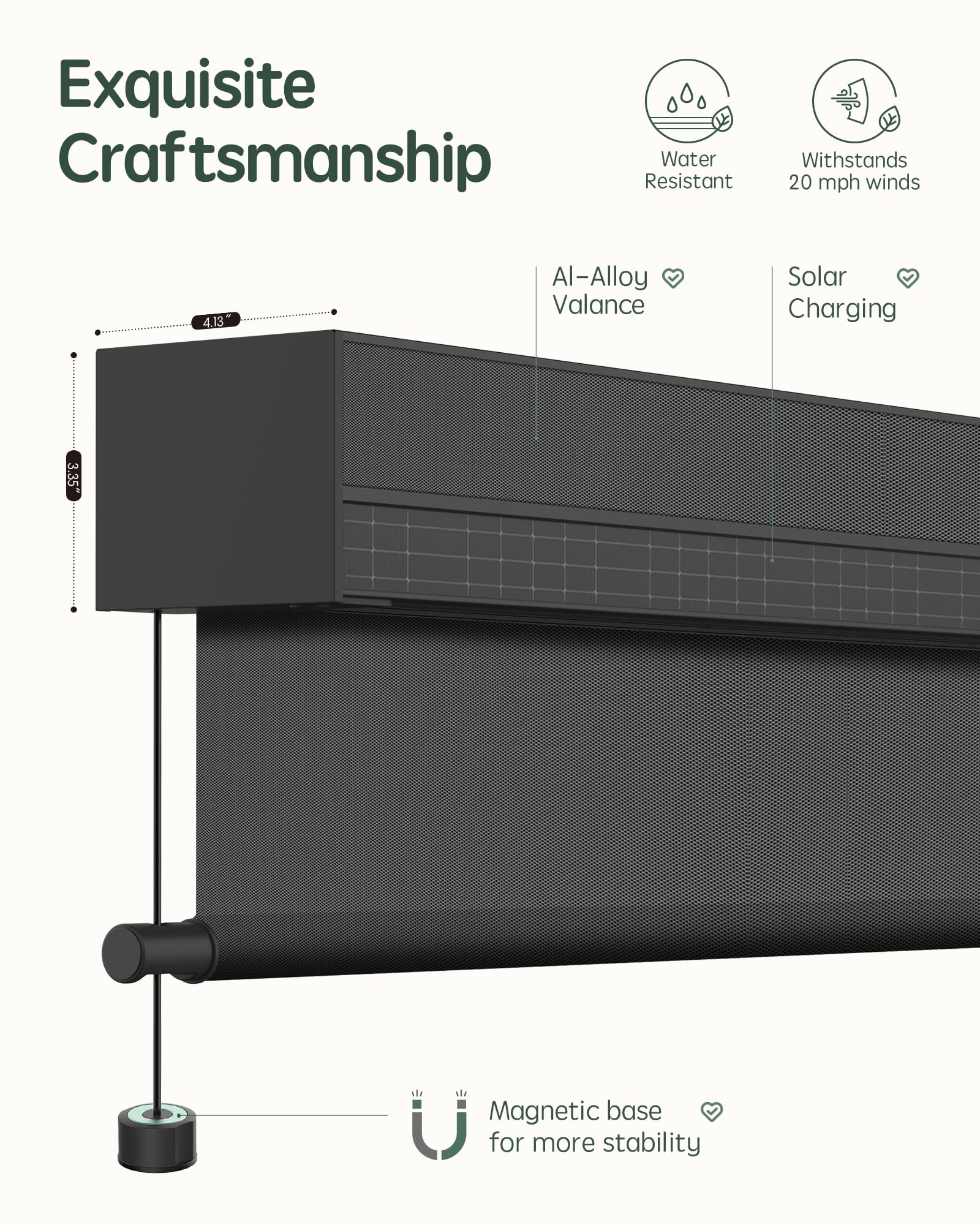 Amazon.com : Yoolax Motorized Outdoor Shades for Patio, Solar