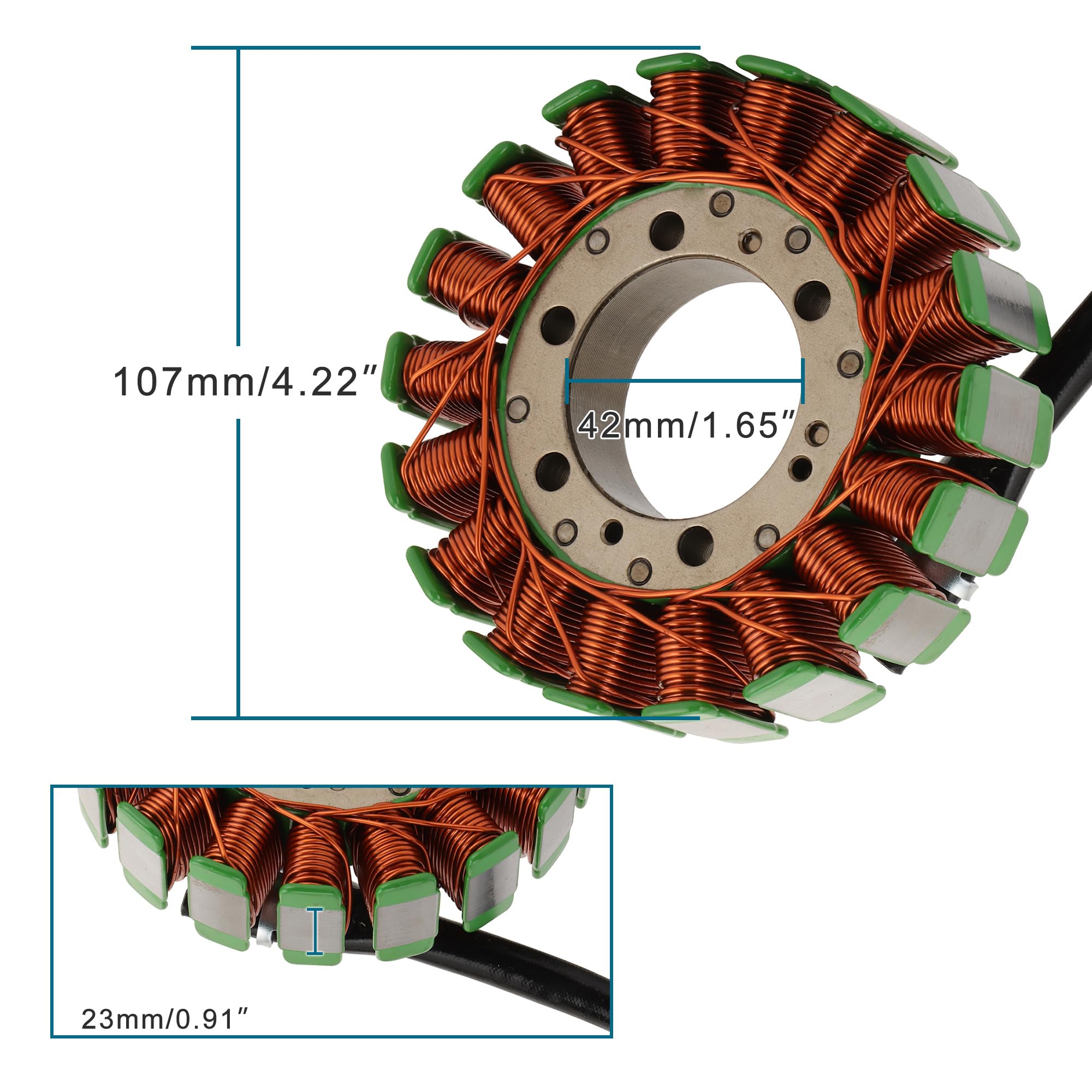 GOOFIT Bobina Statore Magneto Generatore Sostituzione per YFM700 YFM700FWA Grizzly 700 2016-2017 YFM700FWA Grizzly 700 Hunter 2016 YFM700FWAD Grizzly 700 EPS 2016-2018 YFM700FWB B16-H1410-00-00