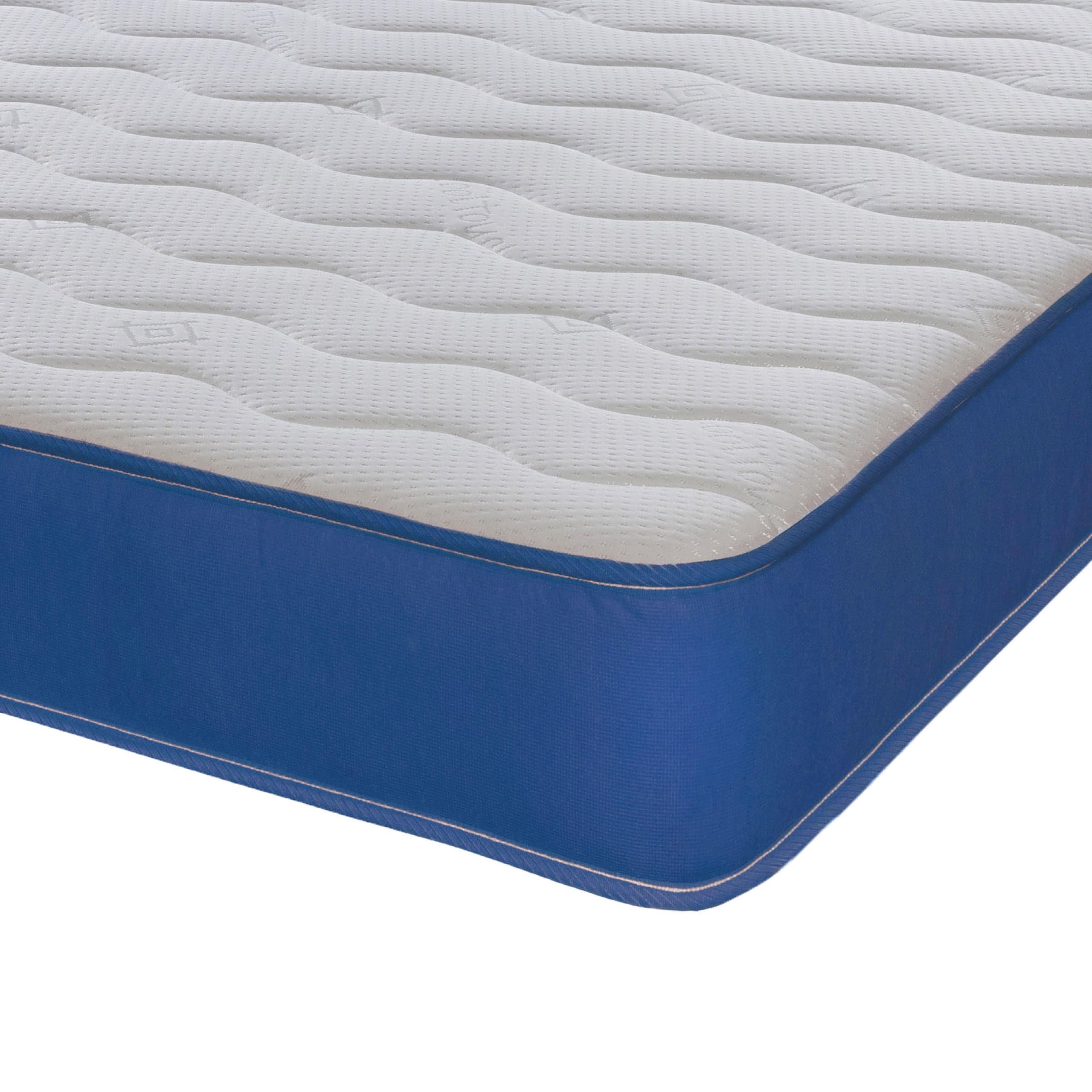 eXtreme comfort ltd Cooltouch Colours Blue Double Mattress - 135x190cm, 18cm deep. Memory Foam and Coil Spring Hybrid, Plush Comfort, UK Made Mattress in a Box