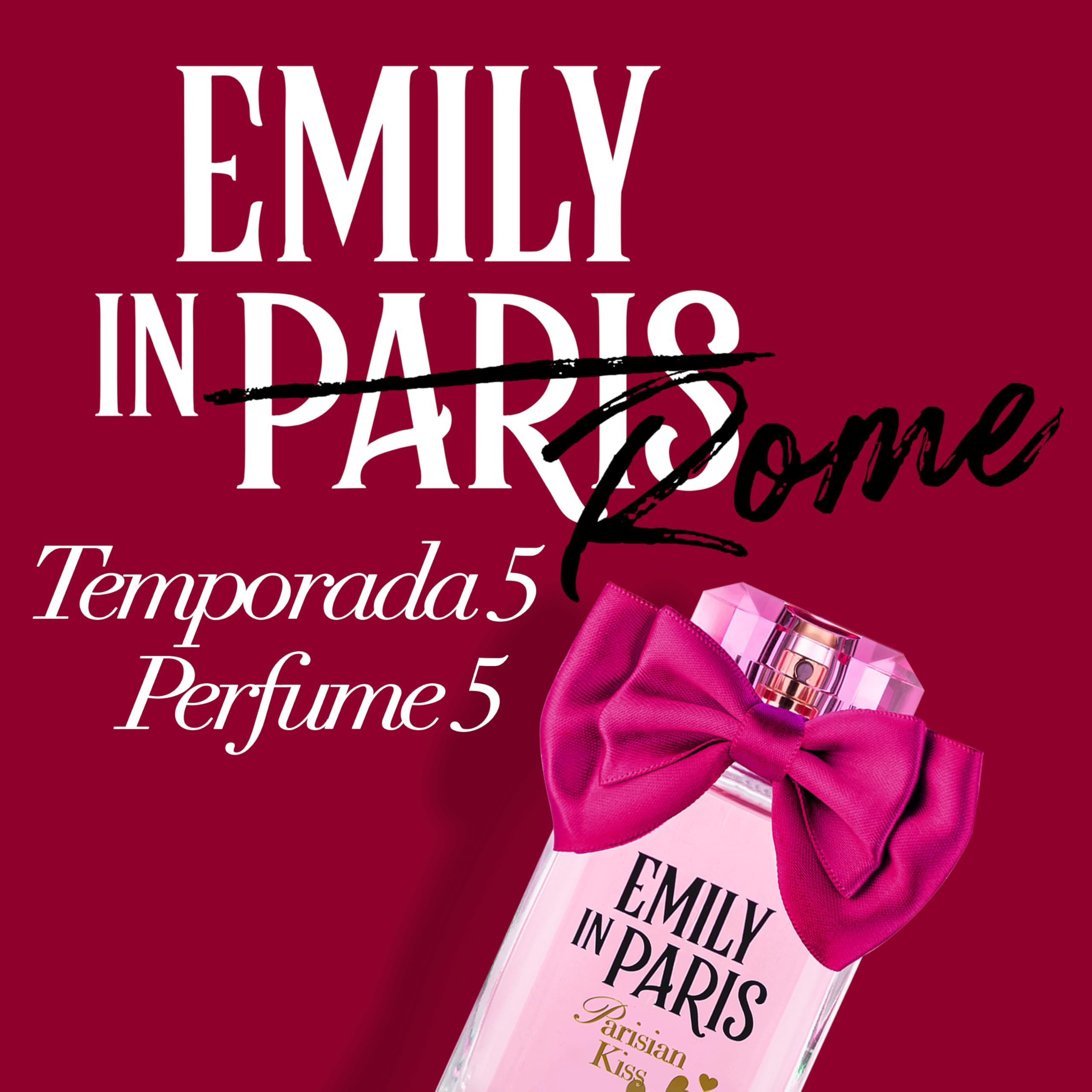 Emily In Paris - Parisian Kiss Eau De Parfum, Fragancia Floral y Afrutada Con Limón Italiano, Vainilla Cremosa Y Ámbar, Un Perfume De Mujer Romántico, Chic Y Seductor Para Ella, 100 ml