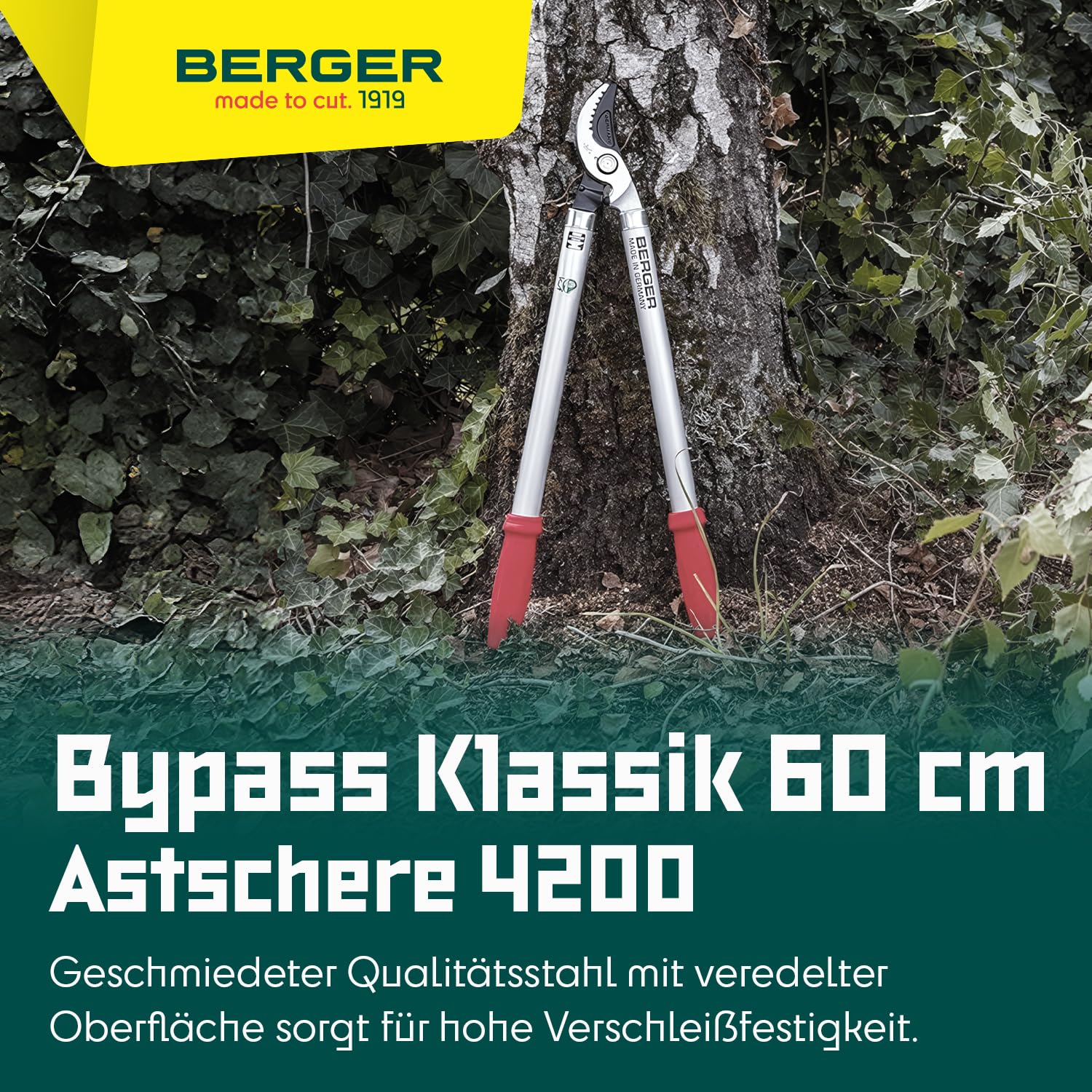 BERGER Professional Lopping Shear - 1.38 Inch Cutting Capacity Garden Pruner