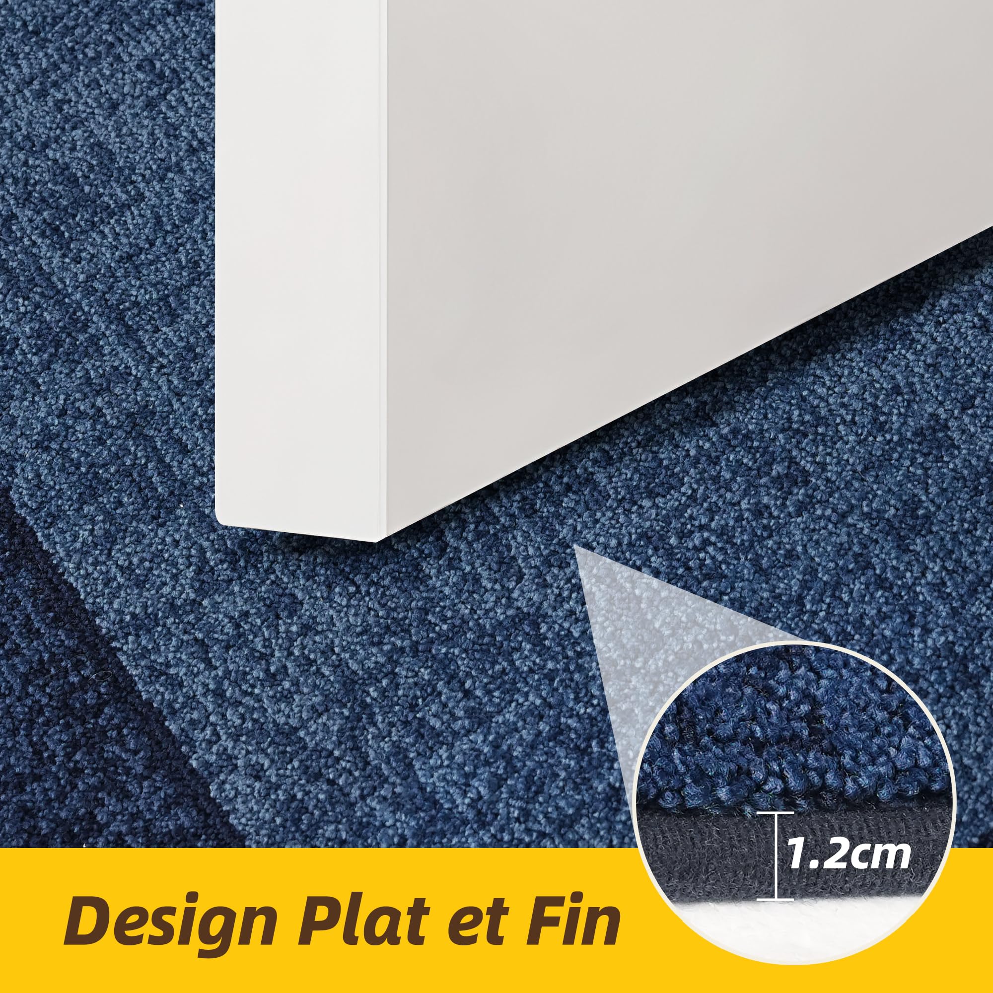 JSEI Tapis Attrape-Salissures Intérieur 80 x 120 cm, Lavable & Antidérapant – Absorbant, Paillasson pour Entrée Couloir & Animaux, Bleu