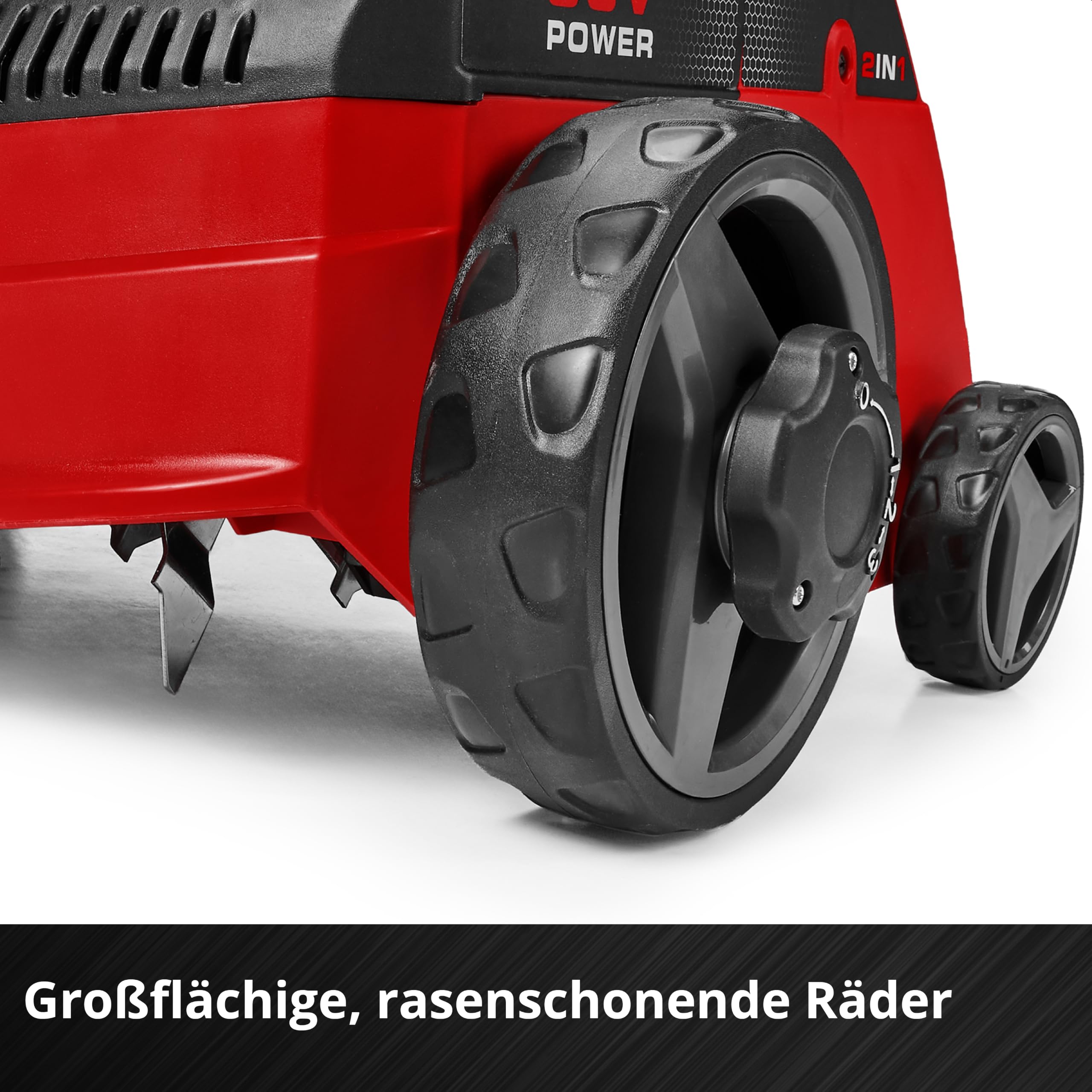 Einhell Akku-Vertikutierer-Lüfter GC-SA 36/31 Li-Solo | PXC | 36 V | 31 cm Arbeitsbreite | einstellbare Arbeitstiefe | Messer- & Lüfterwalze | ohne Akku