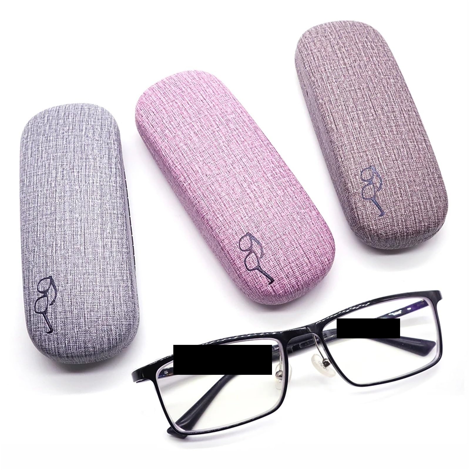2 uds. Estuche sencillo for gafas, carcasa dura de cuero, funda protectora for for hombres y mujeres, sol, caja for Para Viajes Y Vacaciones