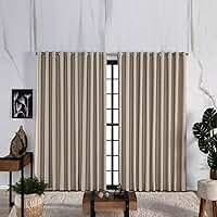 Cortina De Luxo Blackout Premium 4,00m X 2,30m Porta De Vidro Tecido Grosso (Palha)