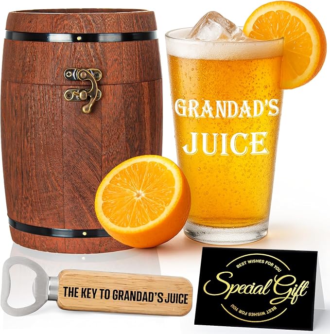 Personalised Beer Glass for Grandad