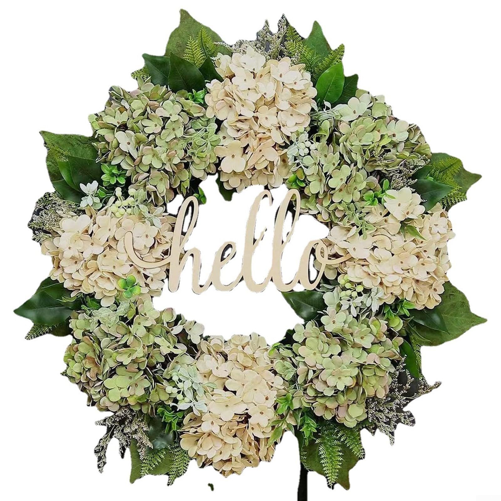 Ghirlanda per porta d'ingresso, 45,7 x 45,7 cm, in plastica, per porta