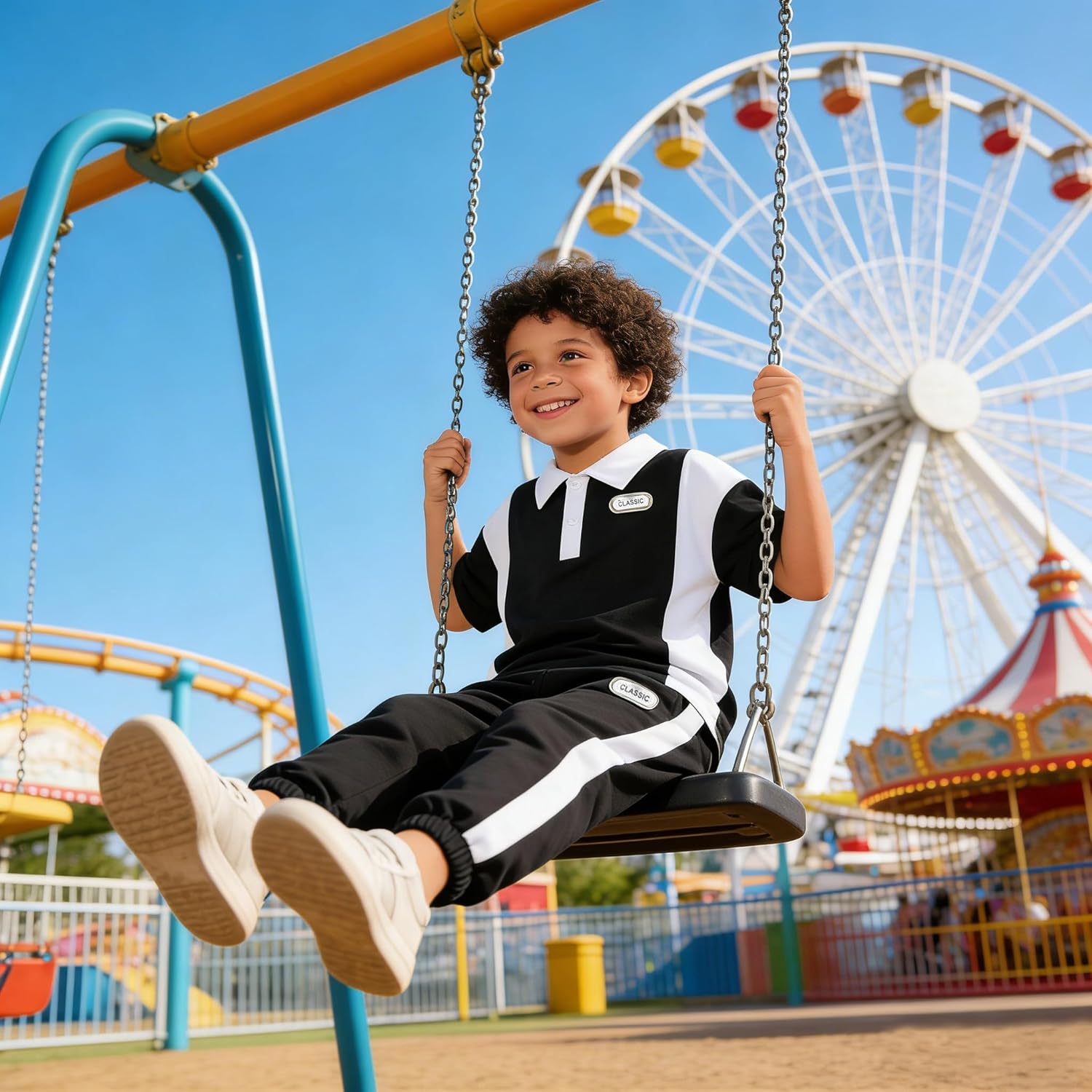 Boys Outfits Summer/Spring Clothes for Boys Color Block Polo Shirt and Casual Pants Boys Clothes Size 6-12 Years - Image 6