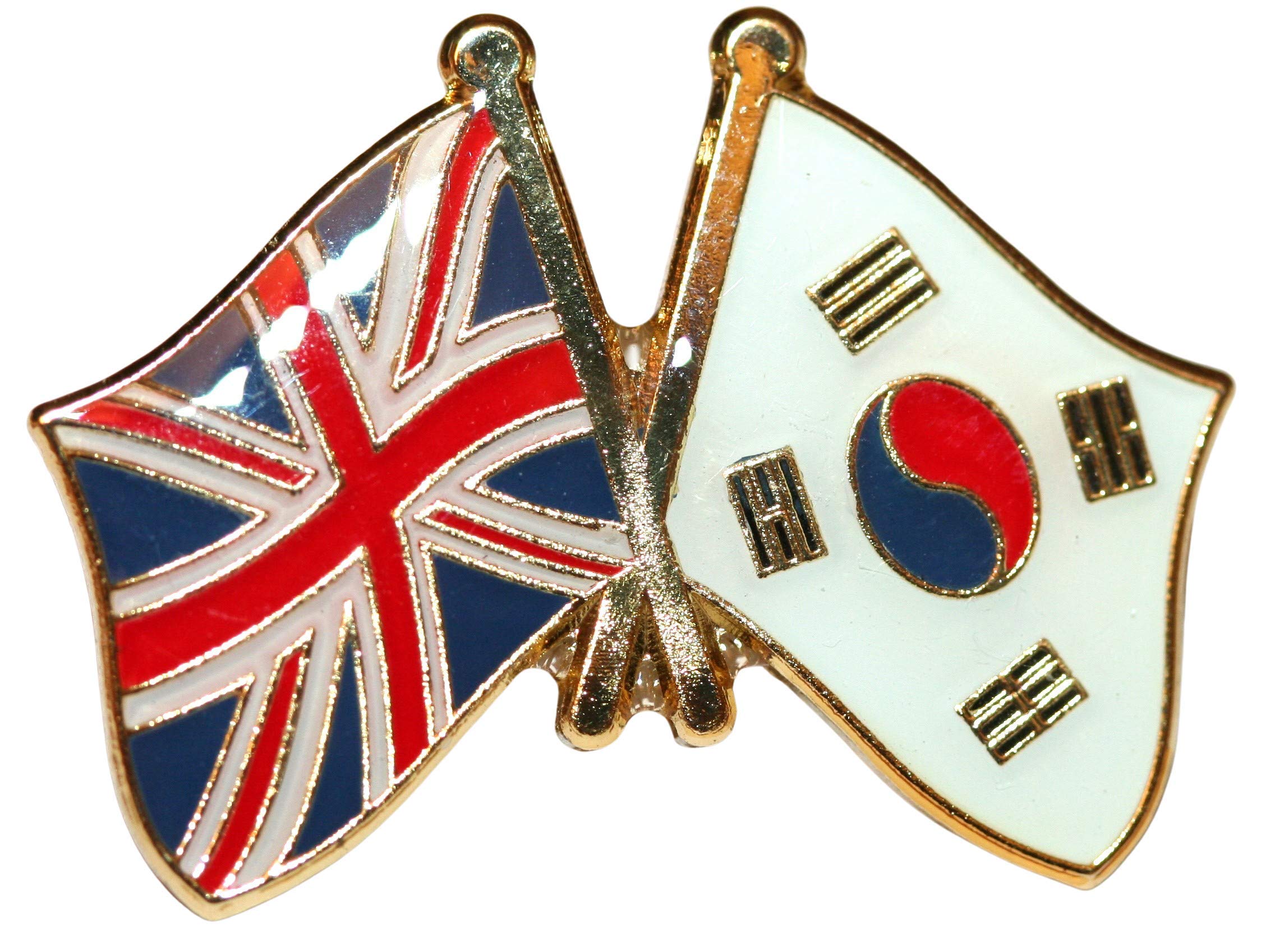 UK & South Korea Friendship Flag Pin Badge