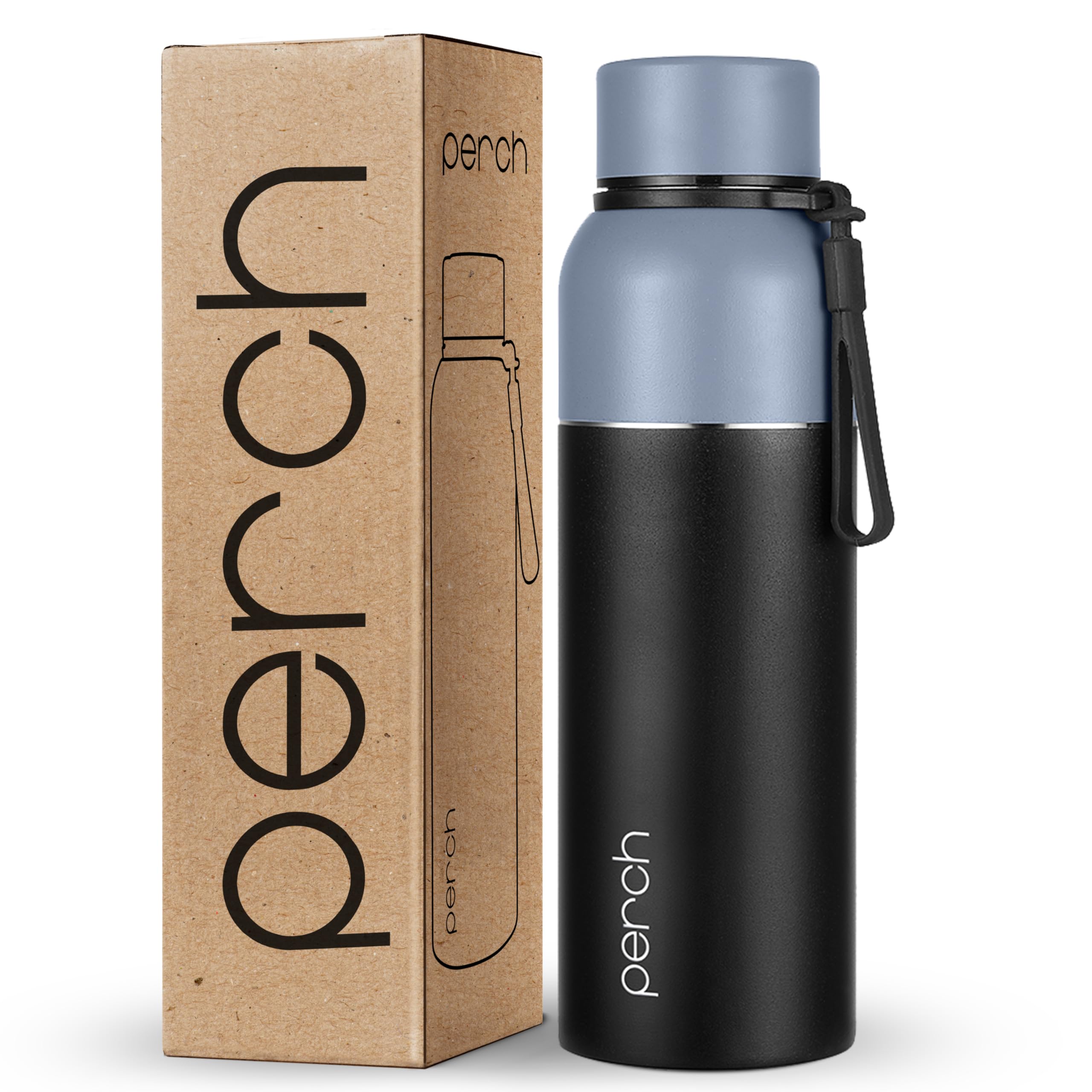 PERCH Zenith thermosteel Water Bottle,Hot and Cold,Vacuum Insulated ISI Certified Flask,Steel Water Bottle for Kids | Water Bottle for Office (Black, 720 ml) (B0DFW7K1RJ) Amazon Price History, Amazon Price Tracker
