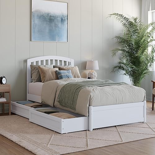 AFI, Lucia Twin XL Platform Bed with Panel Footboard &