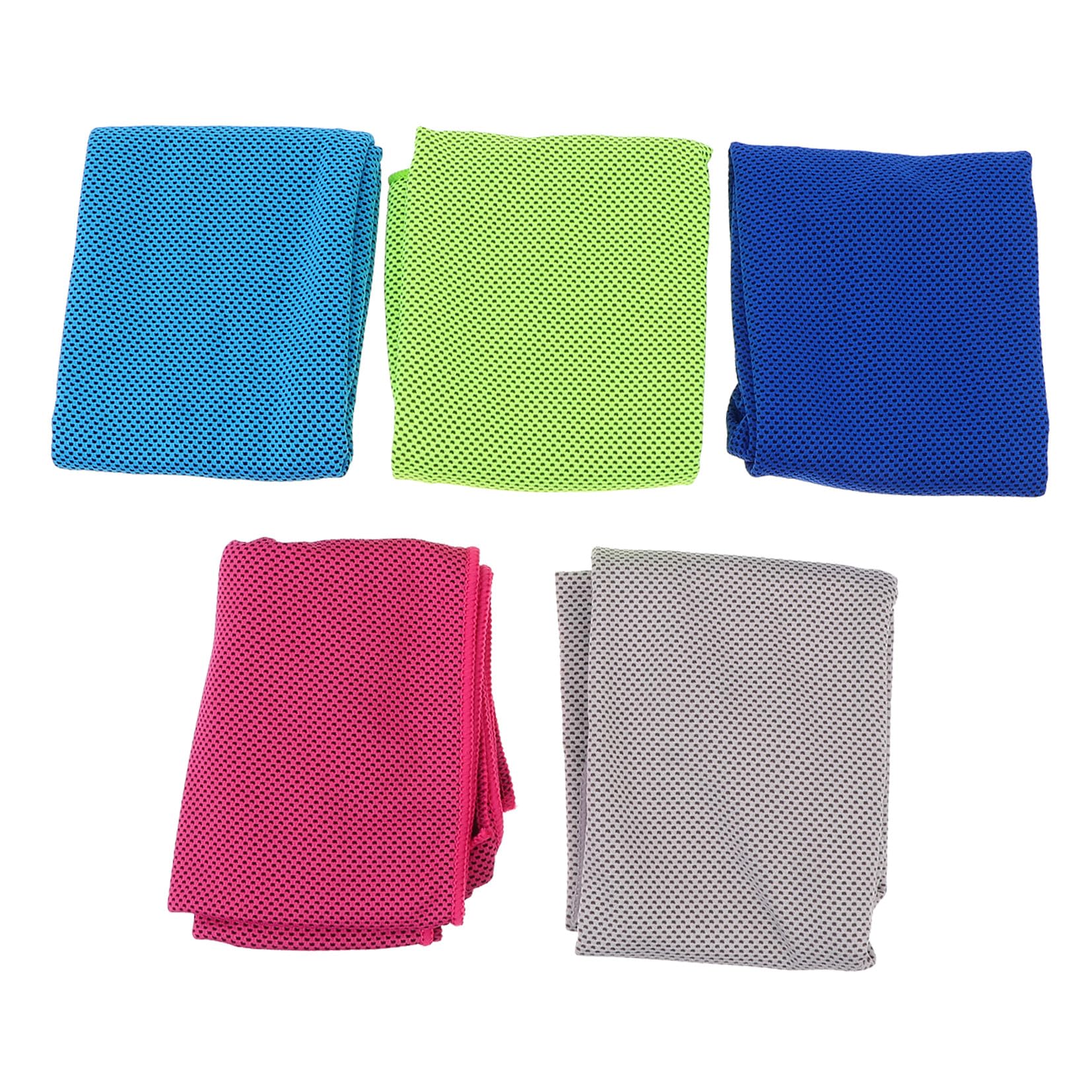 Asciugamano Refrigerante 5 Pezzi in Nylon, Portatile e Asciugatura Rapida | Asciugamano Rinfrescante Sport, per Viso, Uso Indoor e Outdoor, Atmosfera Estiva, Effetto Fresco Colore Casuale