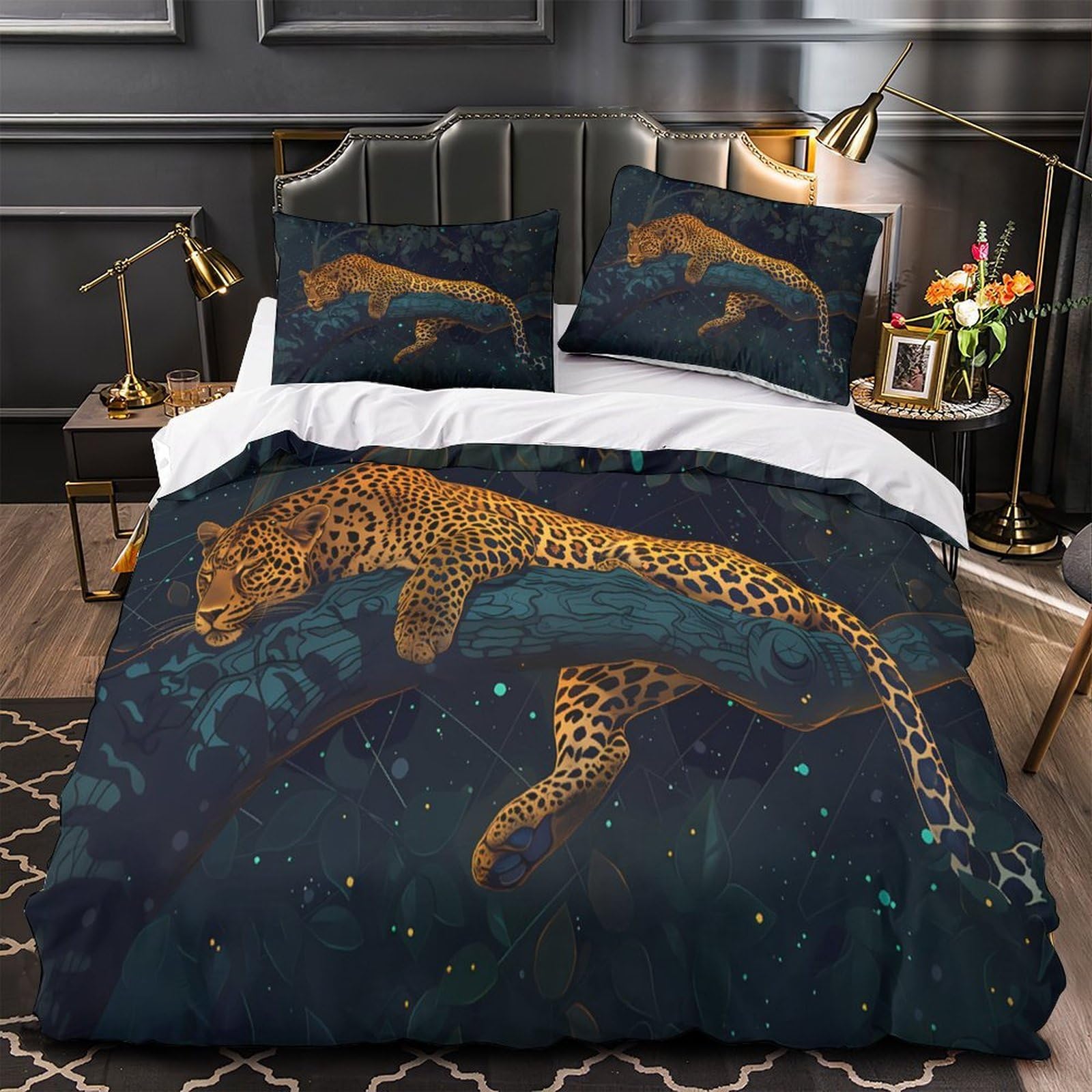 Parure de lit hypoallergique contre les allergies nocturnes : housse de couette citron 220x240