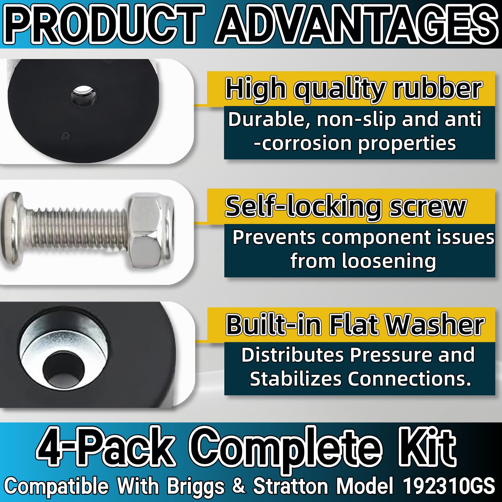Anti Vibration Rubber Feet Pads - Reduce Noise & Vibration -4