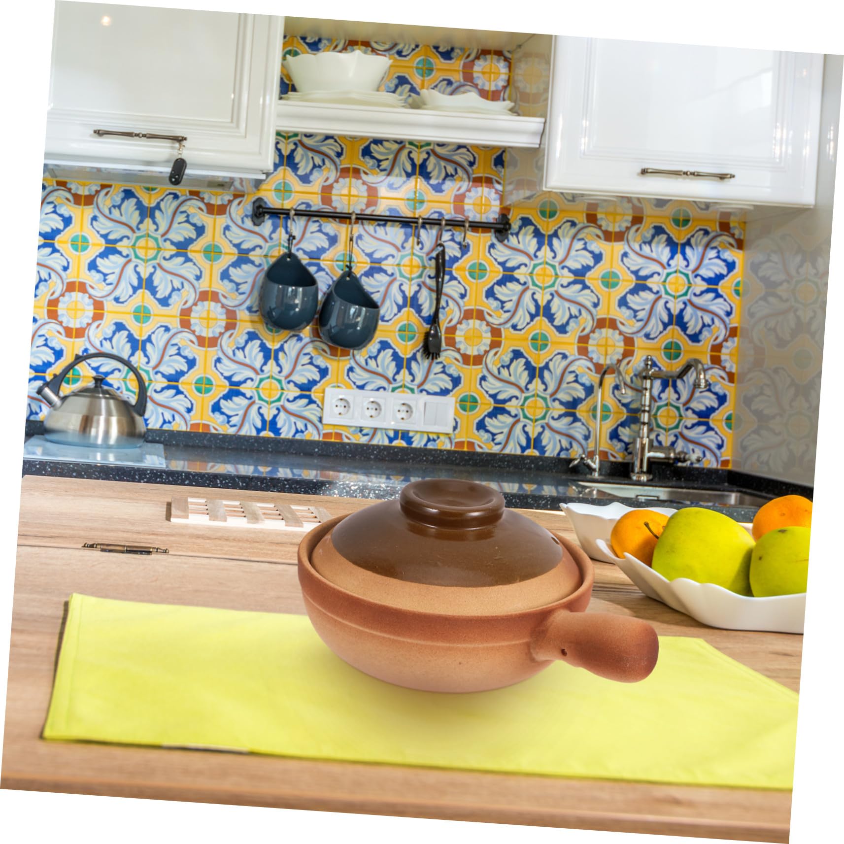 Pentola in Terracotta da 850ml in Ceramica per Zuppa e Riso | Uso per Takeout di Riso e Pasti Domestici, Adatta a Piccole Famiglie, Resistente al Calore e Versatile