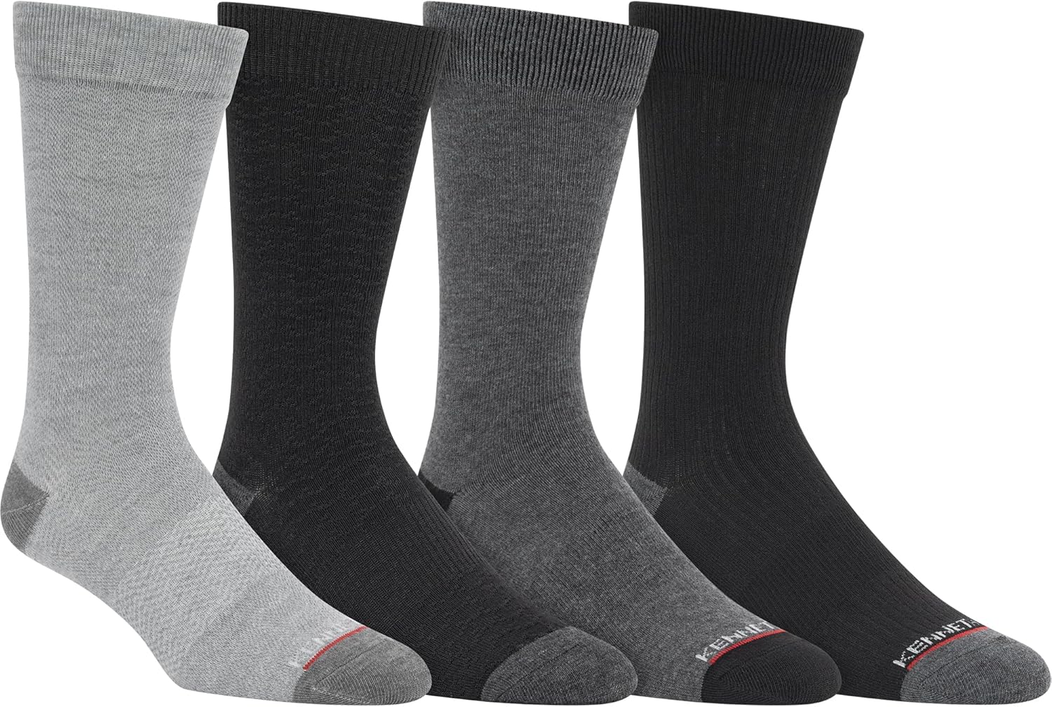 Kenneth Cole Mens Dress Socks Classic Comfort Breathable Assorted Patterned Easy Care Crew 4 Pair Pack