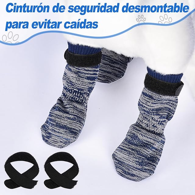 Foto 5 de 6 de PETLOFT 4 Piezas Calcetines Antideslizantes para Perros