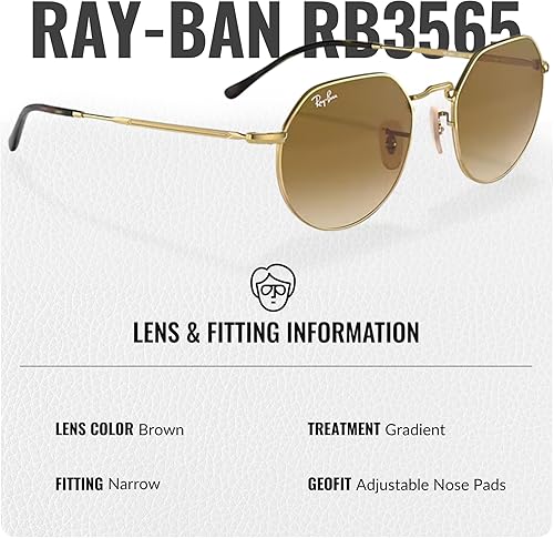 Miniatura 5 de Ray-Ban RB3565 Jack - Gafas de sol de forma cuadrada redonda con kit oficial de gafas