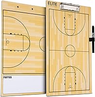 Elite Clipboards Dry Erase Coaches Clipboard: Basketball, Baseball, Soccer, Football, Full-Color Double-Sided