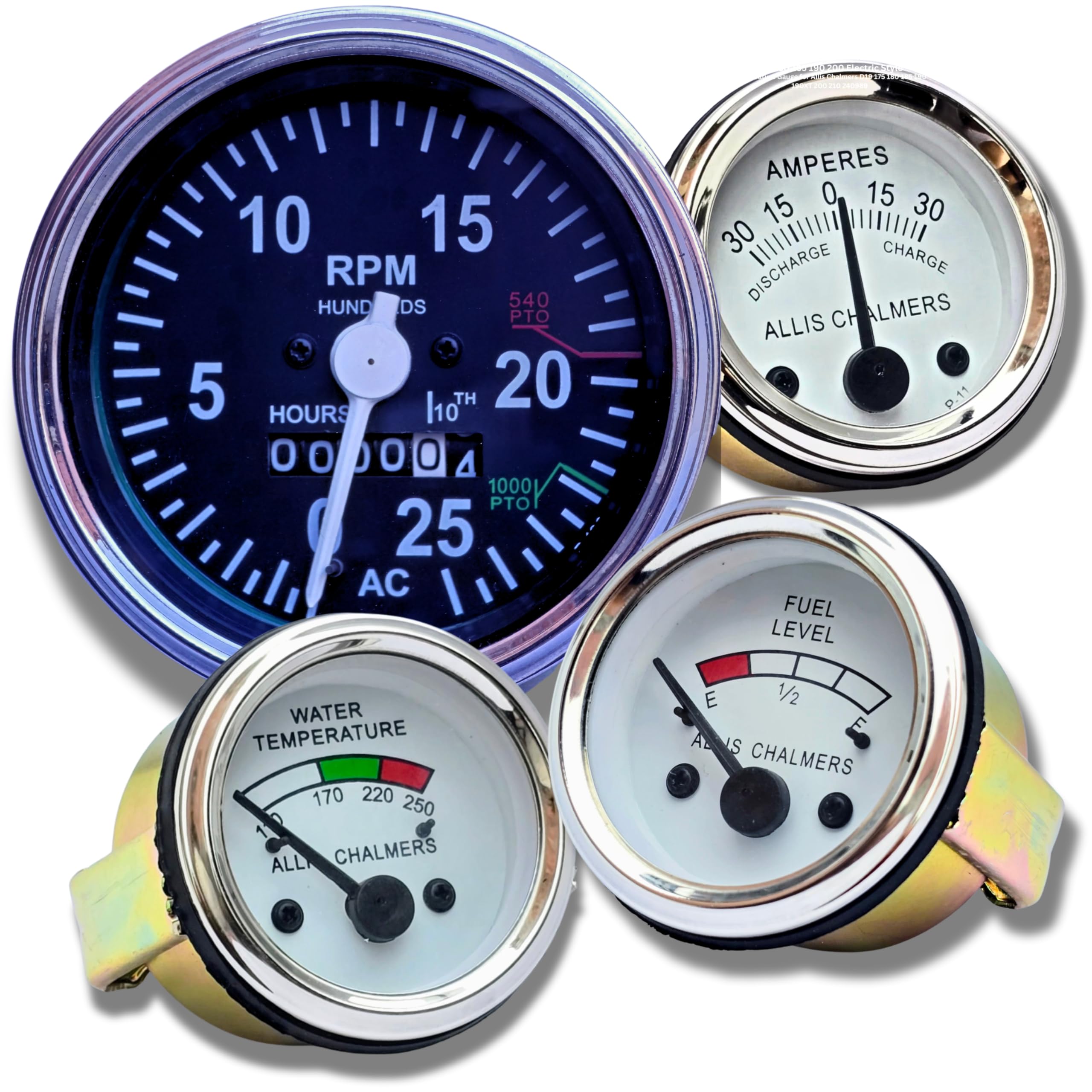 Kit Réplique Smiths - Elec Temp Oil Fuel Volt Gauge Speedo 180-0 Mph Tacho 10