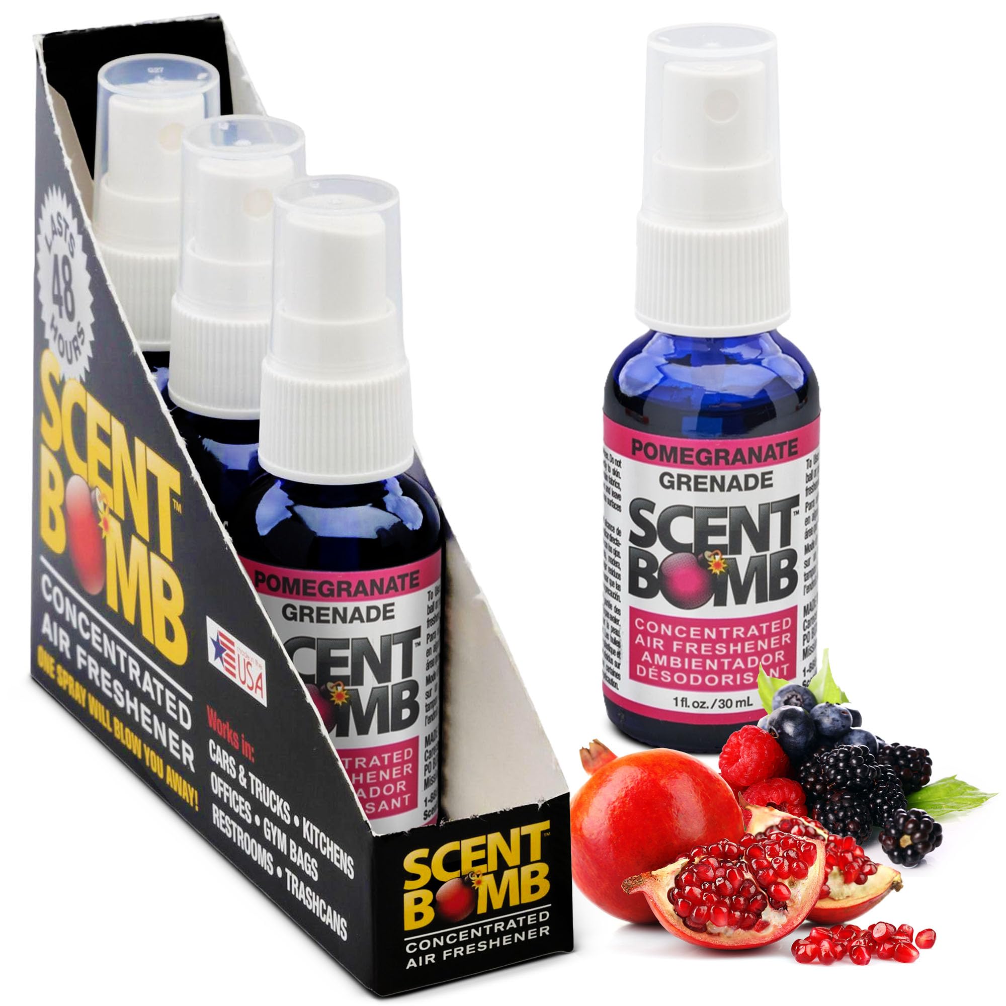 Scent Bomb Air Freshener Spray, Long-Lasting Odor Eliminator - Effective Deodorizer for Home & Car, Fresh Room Spray for Kitchen, Bathroom & Smell