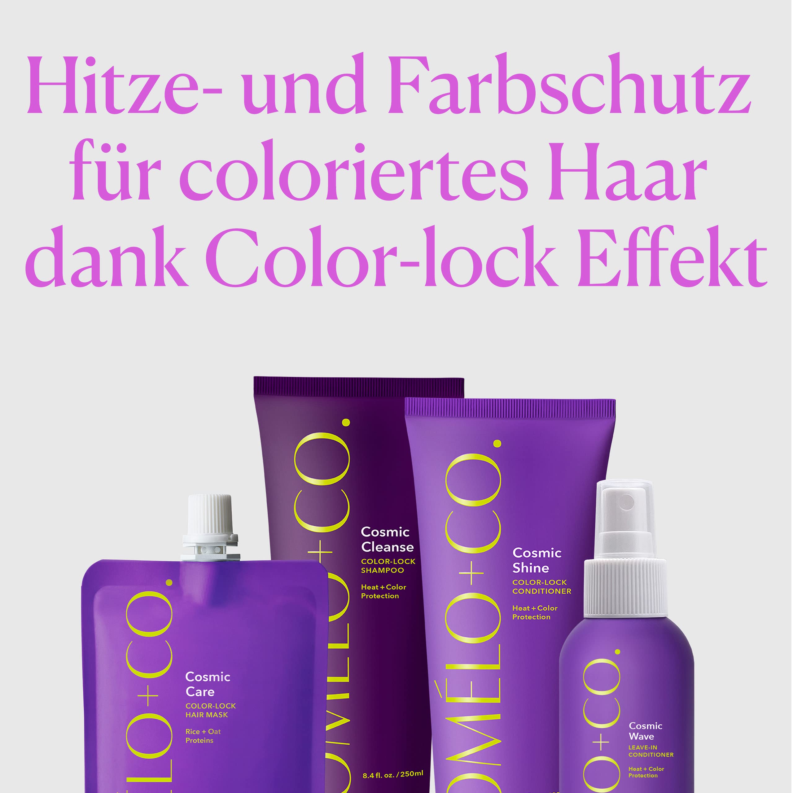 Pomélo+Co. Cosmic Line Haarmaske Shampoo und Spülung - 99,8% natürlich | Haarpflege Set für trockenes Haar mit Conditioner und Haarspülung - Pflegeset mit natürlichen Wirkstoffen
