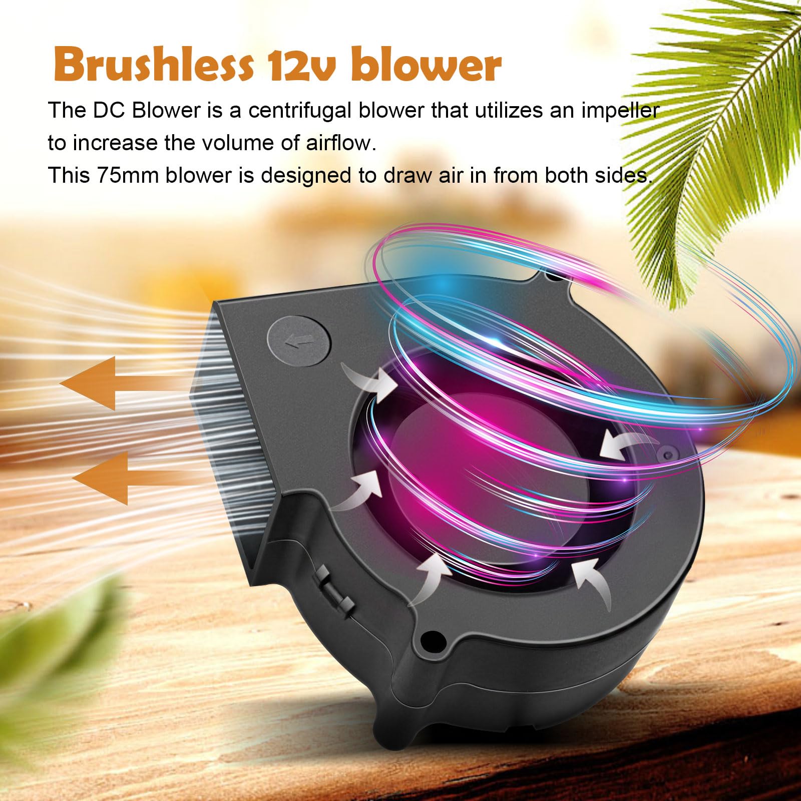Snapklik.com : Small 12V DC 75mm X 30mm Centrifugal Brushless Blower ...