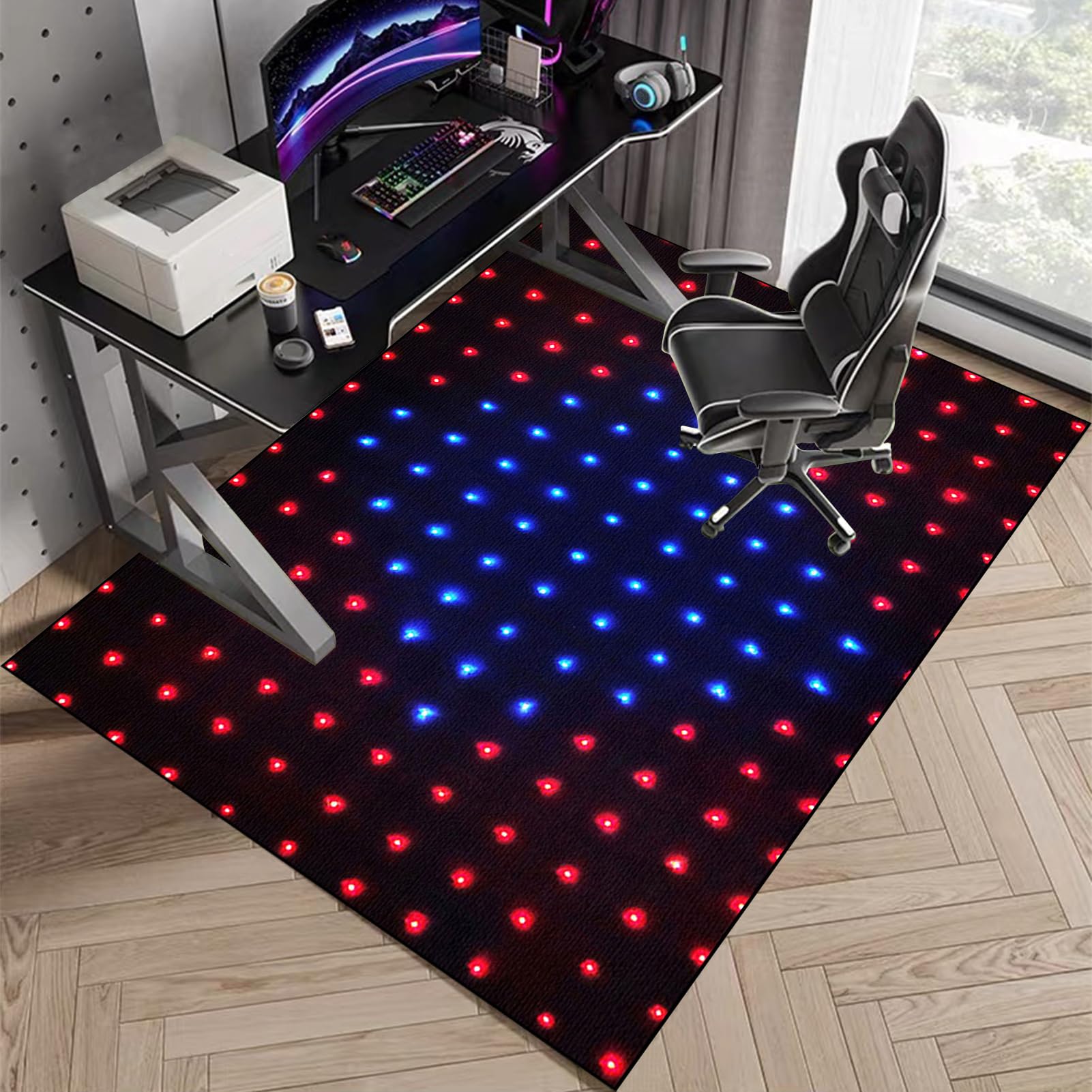 Robuuste bureaustoelmat, vloerbeschermer, 90 x 140 cm, gamingbureaustoelmatten voor vloerbedekking, bureaustoelmat voor hardhouten vloeren, tapijtbeschermer, stoelmat, harde vloermatten, antislip
