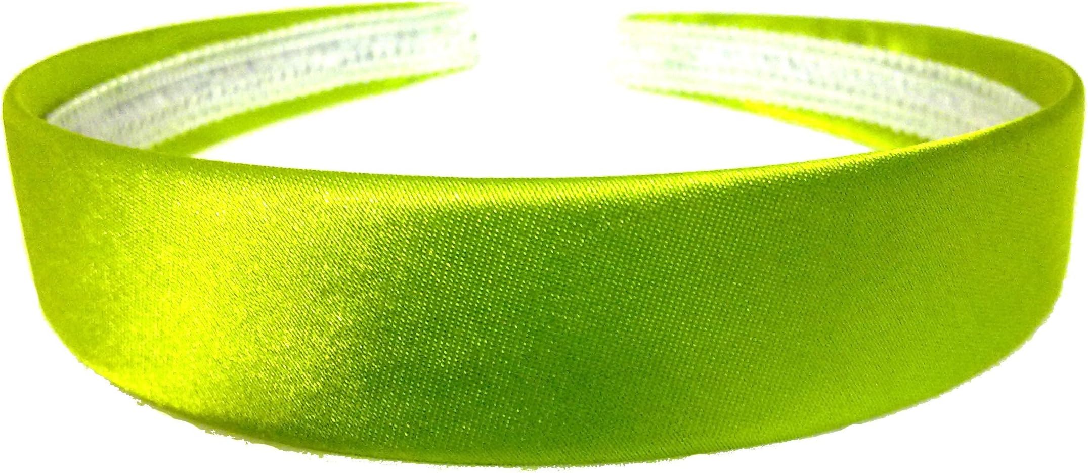 Aliceband - Brightly Coloured Plain 2.5cm Wide Satin Headband Alice Band[Green]