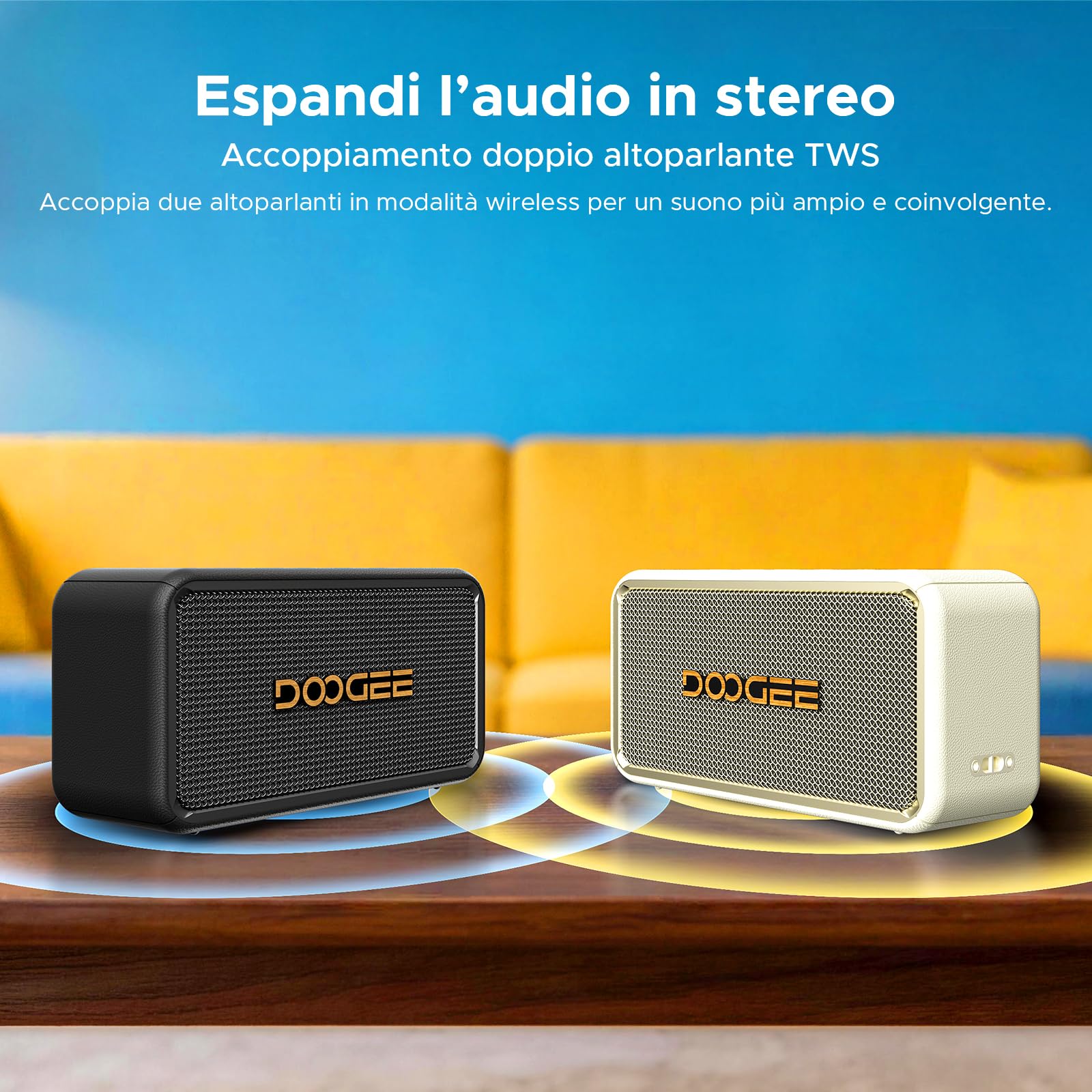 80W Cassa Potente Portatile, 19 Ore Altoparlante da Esterno Potente, IP67 Impermeabile Altoparlante Wireless Portatile con Bassi Profondi, TWS Doppia Modalità EQ e Compatibile con Chiamate