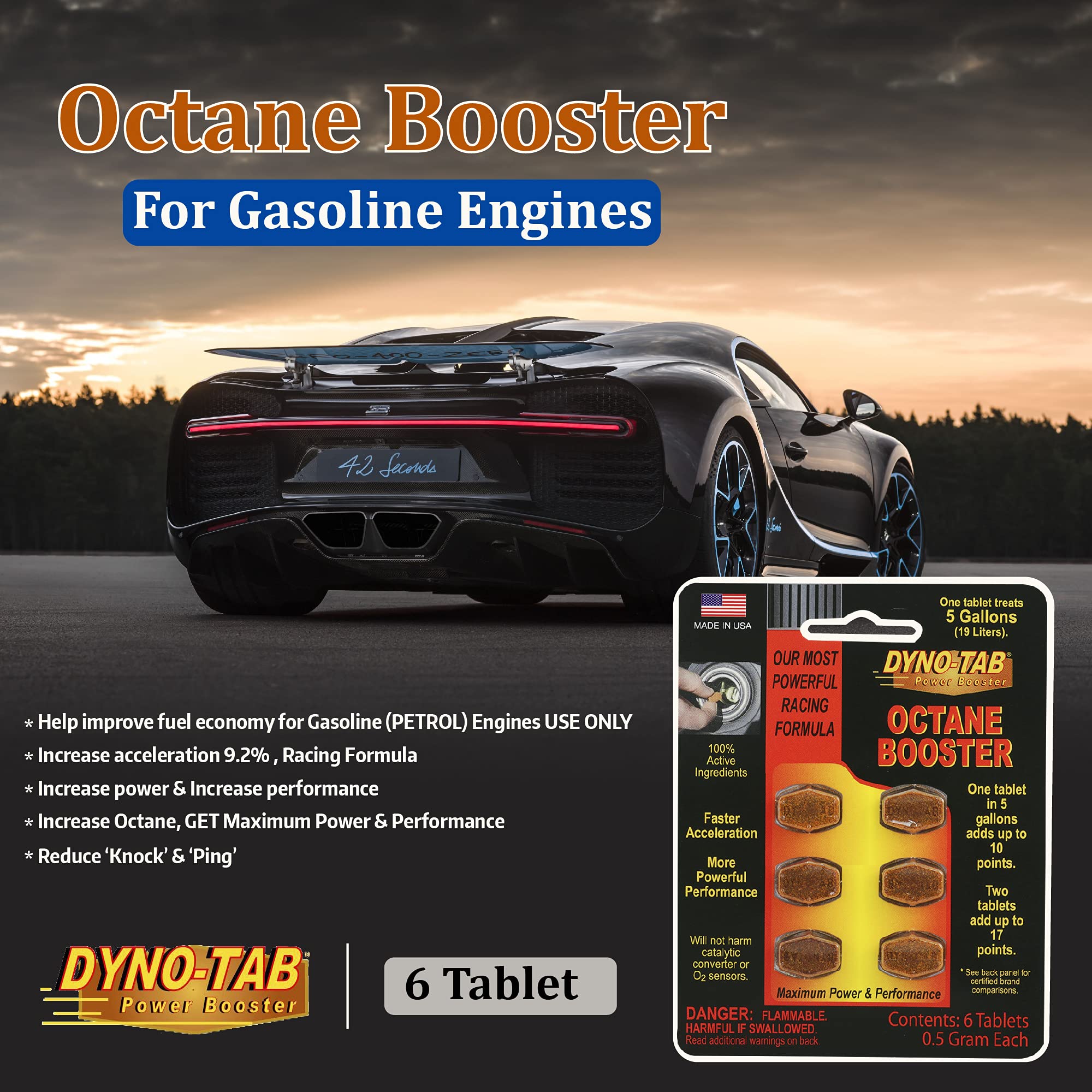 Buy DYNO TAB Octane Booster 45456, GASOLINE ENGINES, Increase Octane