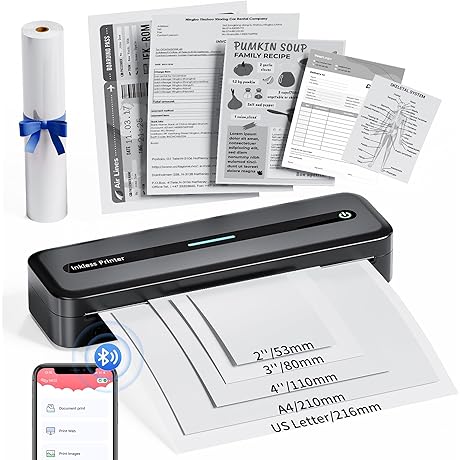 COLORWING M832 - Impresora portátil inalámbrica 300 DPI para viajes