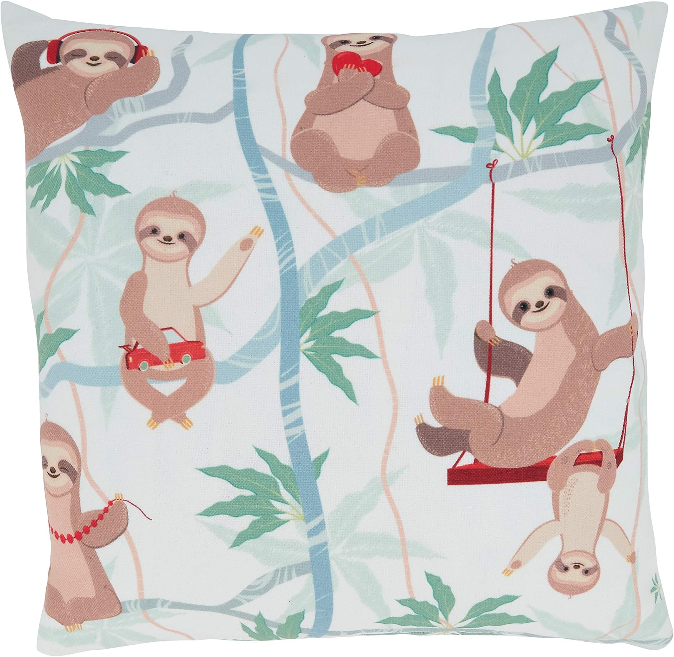 SARO LIFESTYLE Sloth Throw Pillow with Poly Filling
