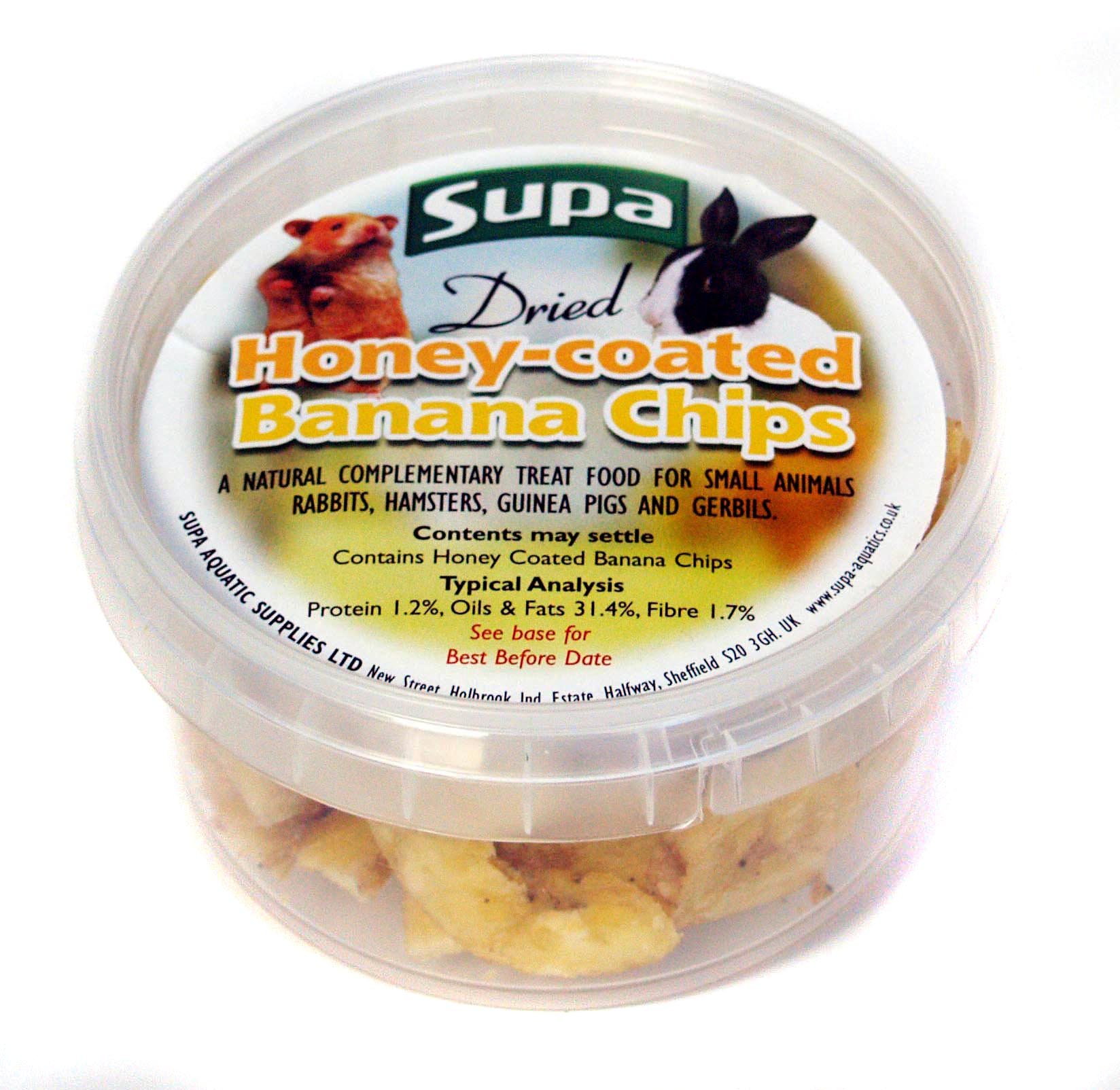 SUPA Dried Honey Coated Banana Chips Treat Hamster Rabbit Guinea Pig  etc 225ml
