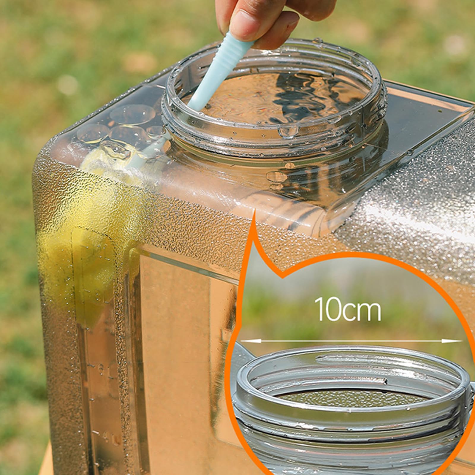 Starnearby Contenedor de agua de camping de 5L/12L/18L con grifo, dispensador de agua portátil de policarbonato de grado alimenticio con grifo, portador de agua sin BPA para acampar al aire libre