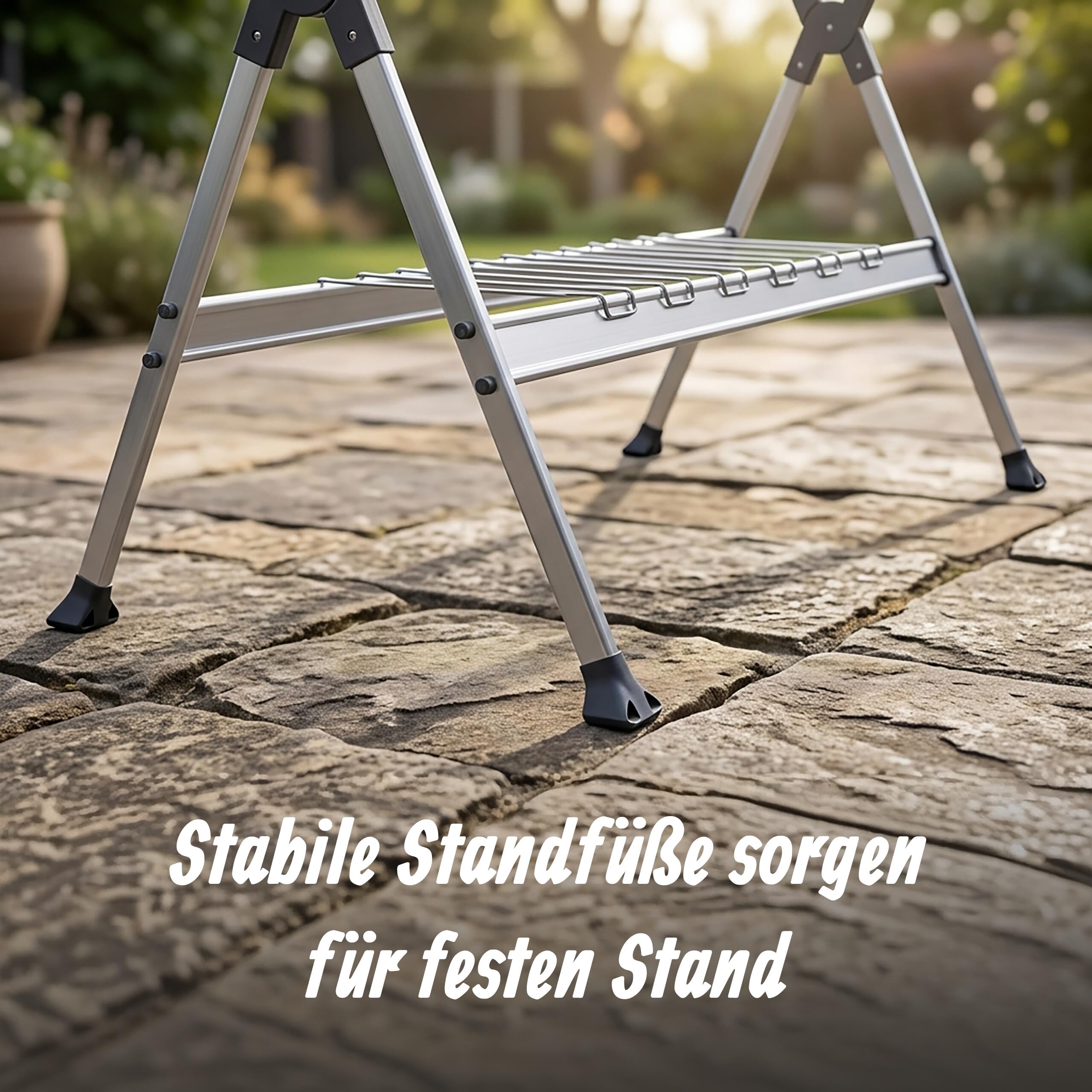 Relaxdays Wäscheständer, ausziehbar, klappbar, Silber | HxBxT: 126,5 x 150-250 x 76 cm, für Kleiderbügel, Trockenständer