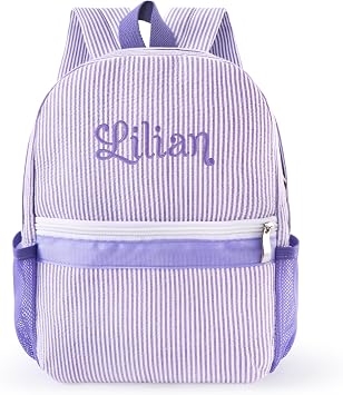 MT WORLD 12" Girls Daycare Backpack Personalized Toddler Backpack with Name