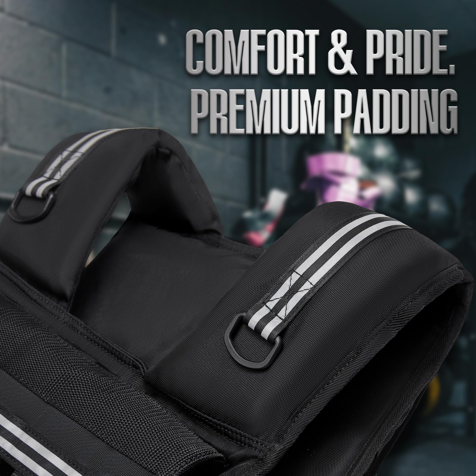 KRYLIX Gilet lesté réglable (0 à 18 kg) - Camouflage noir - Poids amovibles - Pour la musculation