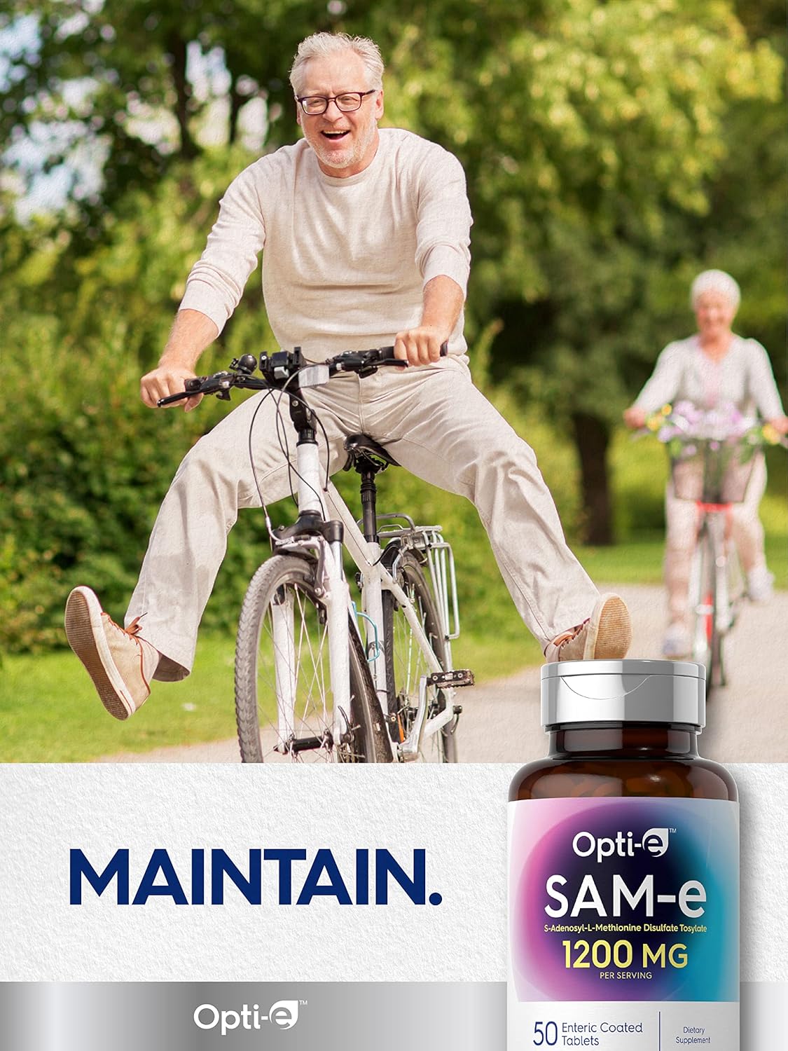 Carlyle SAM-e S-Adenosyl-Methionine | 1200mg | 50 Vegetarian Tablets | Non-GMO & Gluten Free Supplement | by Opti-e - Image 6
