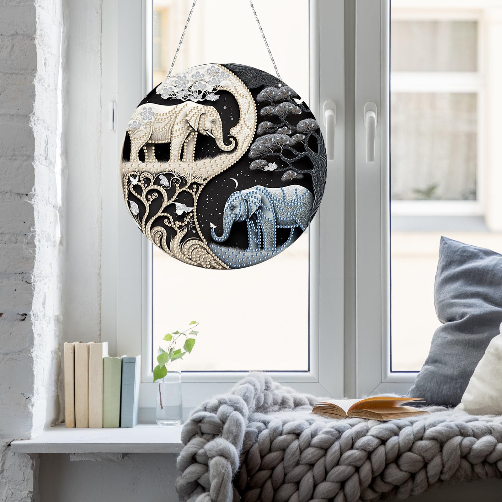 Kit Fai-da-te Per Ciondoli A Forma Di Diamante Con Cristalli – 8 Pendenti Acrilici Per Decorazioni Casa, Parete, Porta, Giardino - 3