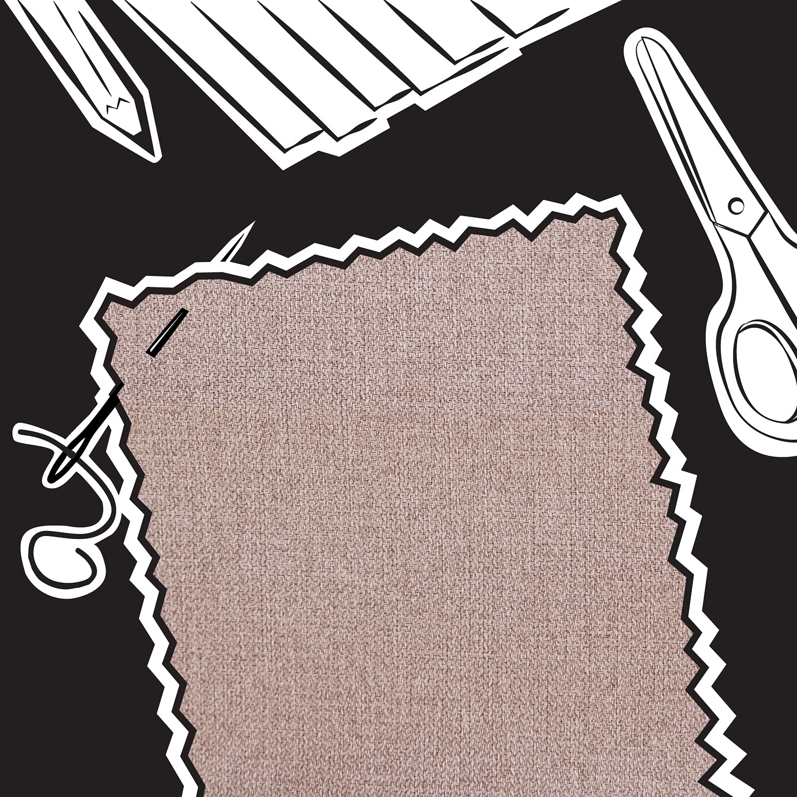 Trend Furnishings Kalmar Twist Fabric Sample Perfect for Caravan Motorhome Campervans (Cream, Fabric Sample & Lining)