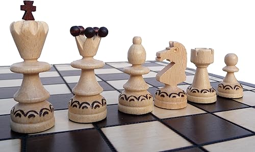 Superb Pearl - Juego de ajedrez de madera de 14 pulgadas, juego clásico hecho a mano