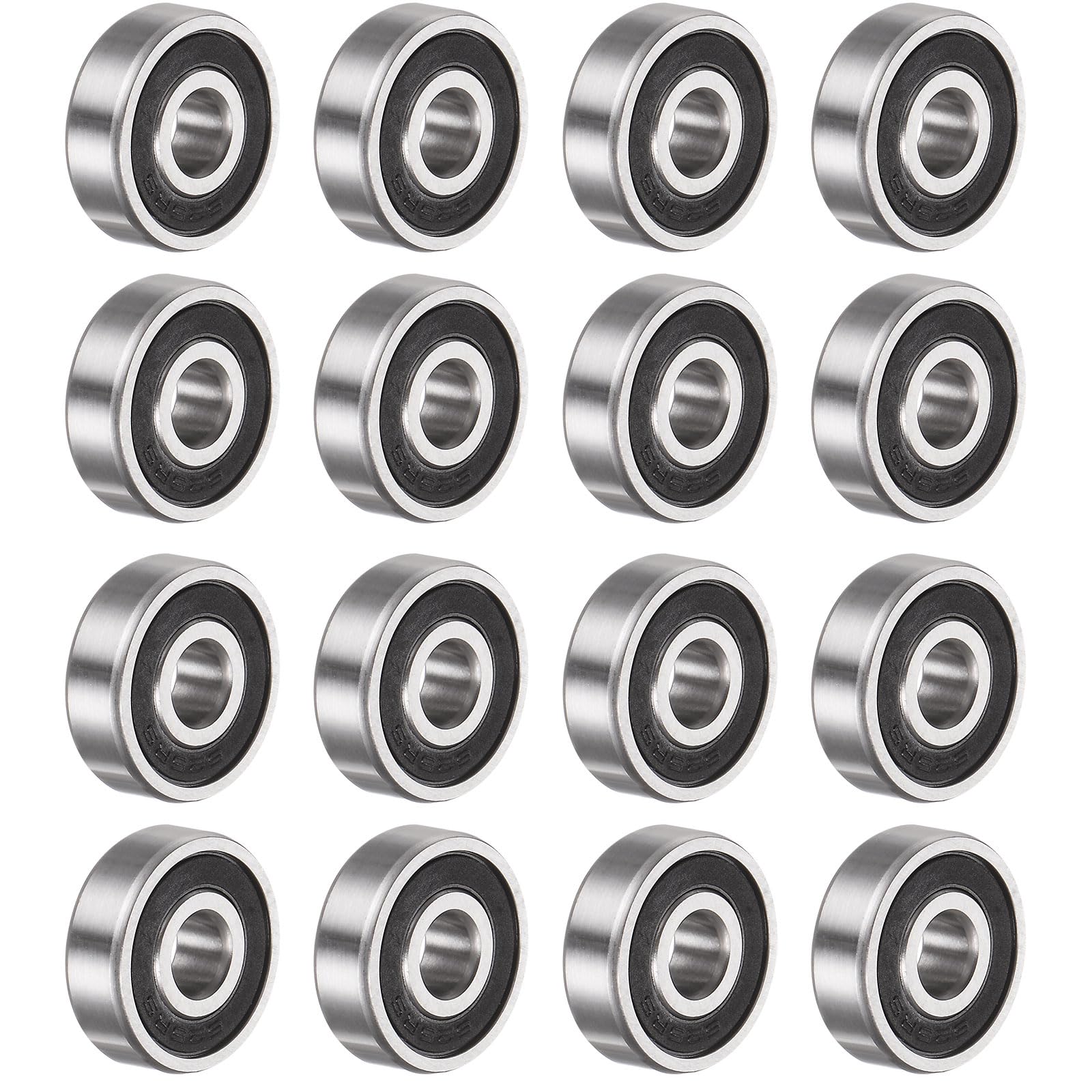uxcell 16pcs 625-2RS Deep Groove Ball Bearings, Chrome Steel Z2 Double Rubber Sealed Bearing 5mm x 16mm x 5mm-image-31