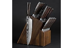 SENKEN 16-Piece Acacia Wood Knife Block Set: The Ultimate Kitchen Arsenal