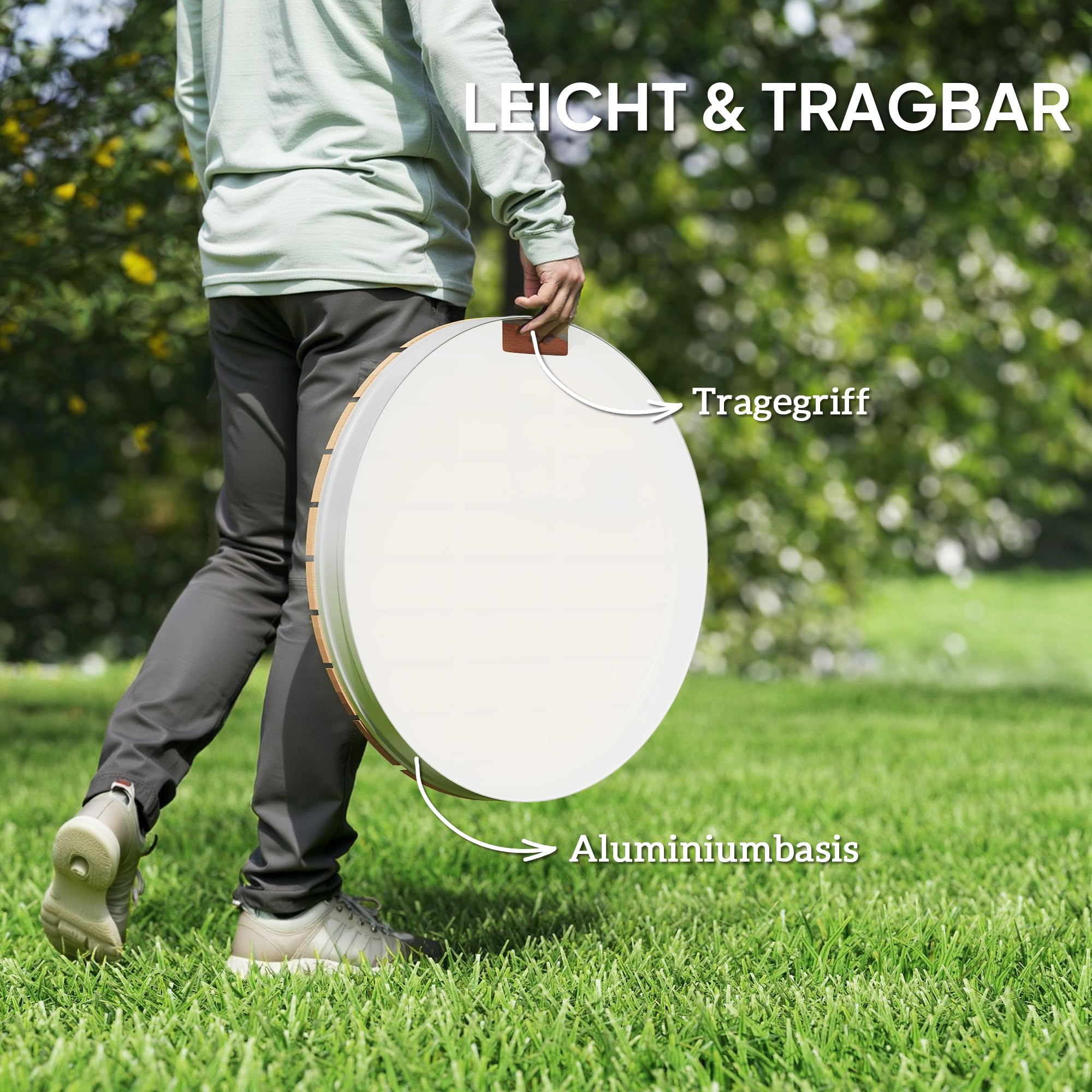 Outsunny Prysznic z regulowanym podnóżkiem aluminiowy Ø70,5 cm okr.