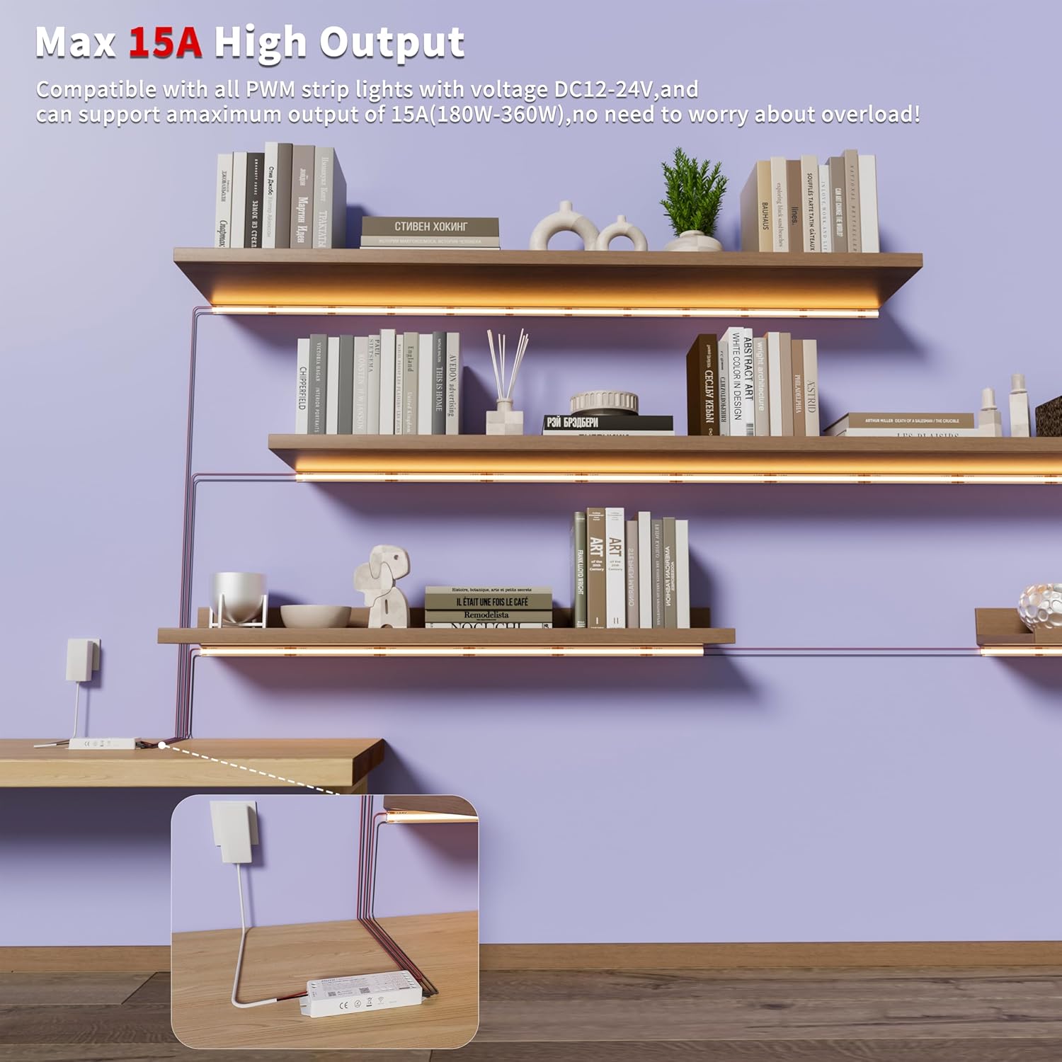 PAUTIX Matter WiFi LED Controller 5in1 ML5 Compatible with Tuya APP/Homekit/Smart Life/Alexa/Google Home/Siri, DC12-48V Dimmable Controller for Single Color/CCT/RGB/RGBW/RGBCCT LED Strip Lights - Image 8